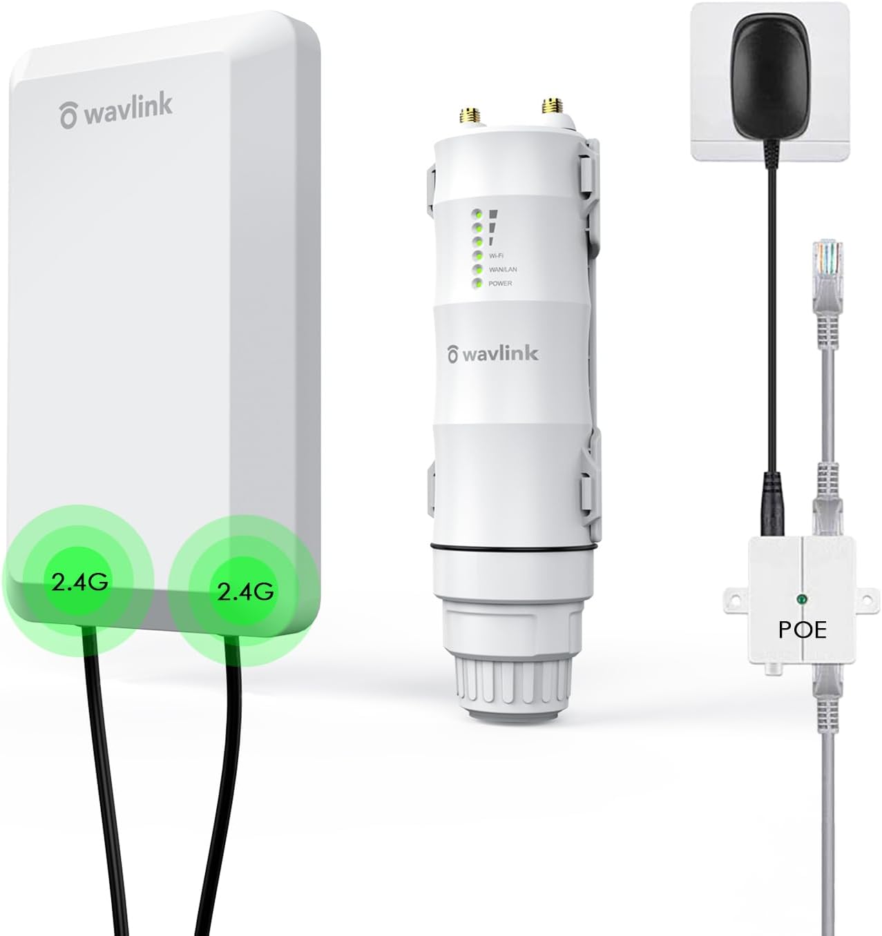 WAVLINK N300 Wireless Outdoor Access Point with PoE Powered, Waterproof, Outdoor Wi-Fi Extender Long Range with AP/Router/Repeater Modes, 11 dBi Directional Antennas WAVLINK N300 Wireless Outdoor Access Point with PoE Powered, Waterproof, Outdoor Wi-Fi Extender Long Range with AP/Router/Repeater Modes, 11 dBi Directional Antennas