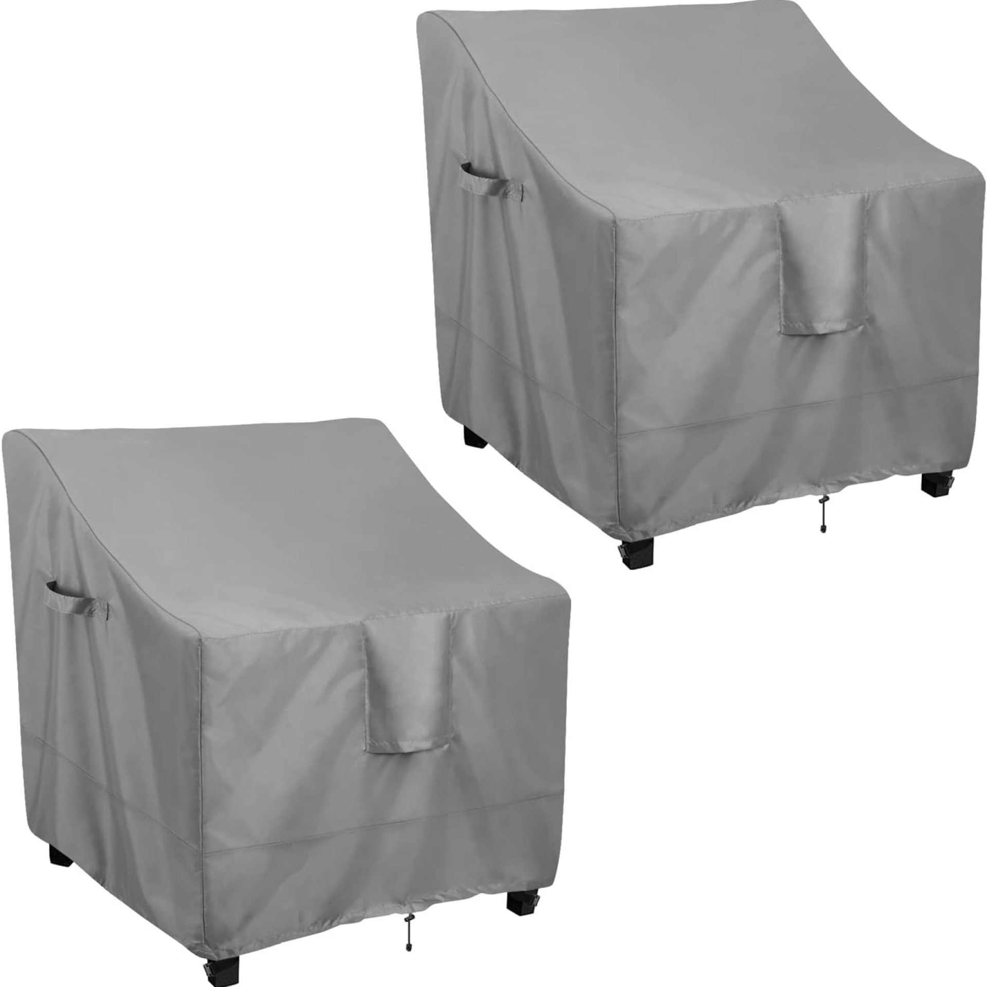 OutdoorLines Outdoor Waterproof Patio Lawn Chair Covers – UV-Resistant, Windproof, Heavy Duty Funiture Covering, 2 Packs, 33.5Wx31.5Dx36H Inches, Grey OutdoorLines Outdoor Waterproof Patio Lawn Chair Covers – UV-Resistant, Windproof, Heavy Duty Funiture Covering, 2 Packs, 33.5Wx31.5Dx36H Inches, Grey