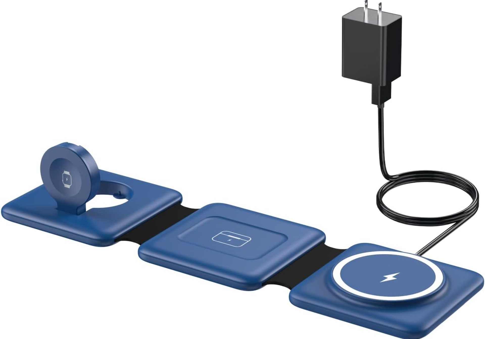 Charging Station for Apple Devices – 3 in 1 Magnetic Foldable Wireless Charger Dock – Travel Charging Pad for MagSafe iPhone 16 15 14 13 12 Pro Max Plus Watch & Airpods Charging Station for Apple Devices – 3 in 1 Magnetic Foldable Wireless Charger Dock – Travel Charging Pad for MagSafe iPhone 16 15 14 13 12 Pro Max Plus Watch & Airpods