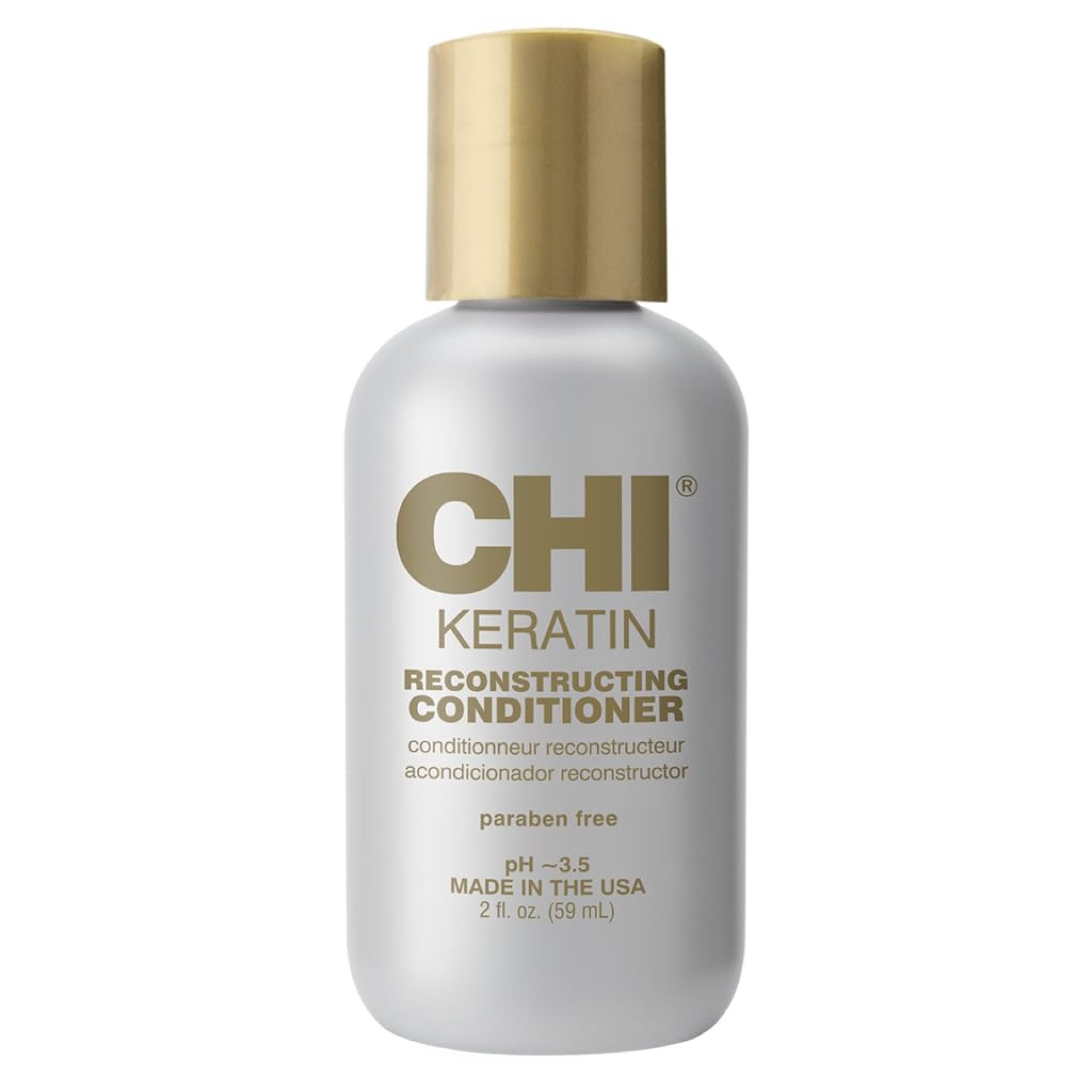 CHI Keratin Reconstructing Conditioner, Delivers Healthier Hair, Adds Shine & Helps Prevent Future Breakage, Sulfate, Paraben, & Cruelty-Free, 2 Oz CHI Keratin Reconstructing Conditioner, Delivers Healthier Hair, Adds Shine & Helps Prevent Future Breakage, Sulfate, Paraben, & Cruelty-Free, 2 Oz