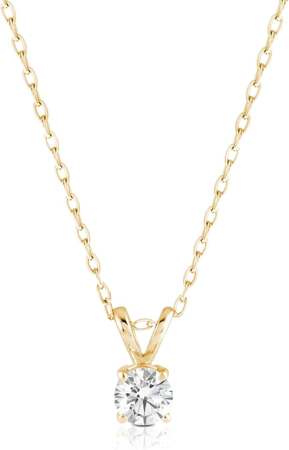 Amazon Essentials IGI Certified Solitaire Lab Grown Diamond Pendant Necklace in 14k Gold – 16″ Chain with 2″ Extender Amazon Essentials IGI Certified Solitaire Lab Grown Diamond Pendant Necklace in 14k Gold – 16″ Chain with 2″ Extender