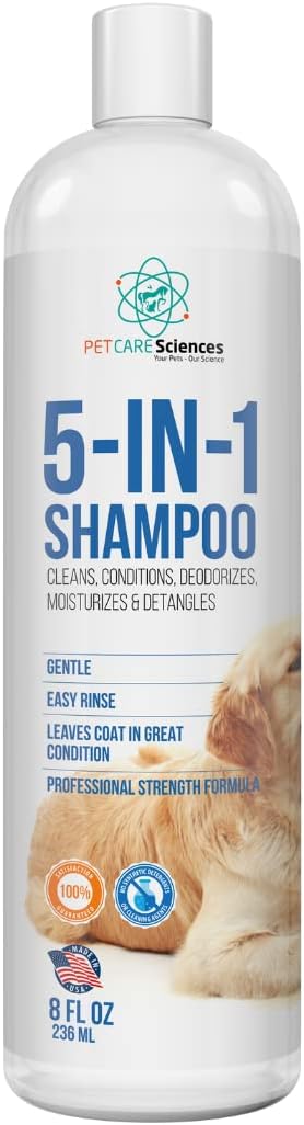 8 floz 5 in 1 Dog Shampoo for Itchy Skin – Sensitive Skin Dog Shampoo for Smelly Dogs – Dog Shampoos & Conditioners – Made in The USA 8 floz 5 in 1 Dog Shampoo for Itchy Skin – Sensitive Skin Dog Shampoo for Smelly Dogs – Dog Shampoos & Conditioners – Made in The USA