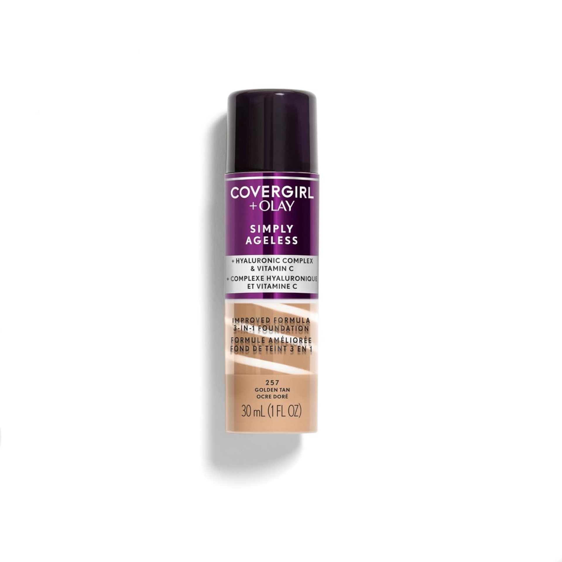 COVERGIRL+OLAY Simply Ageless 3-in-1 Liquid Foundation, Golden Tan, 1 Fl Oz (Pack of 1) COVERGIRL+OLAY Simply Ageless 3-in-1 Liquid Foundation, Golden Tan, 1 Fl Oz (Pack of 1)