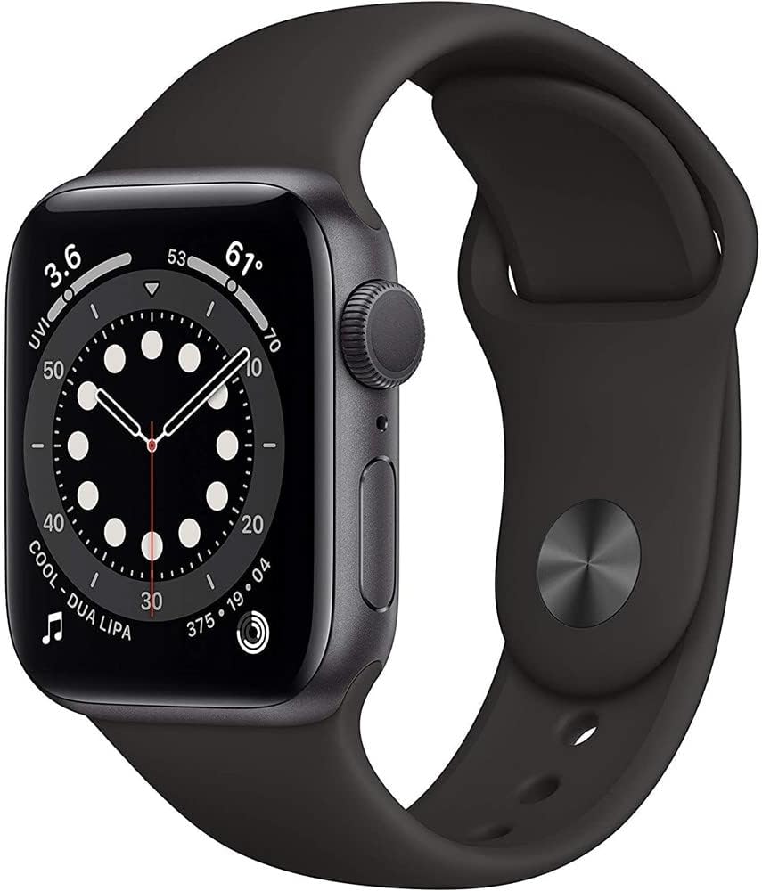 Apple Watch Series 6 (GPS + Cellular, 44mm) – Space Gray Aluminum Case with Black Sport Band (Renewed) Apple Watch Series 6 (GPS + Cellular, 44mm) – Space Gray Aluminum Case with Black Sport Band (Renewed)