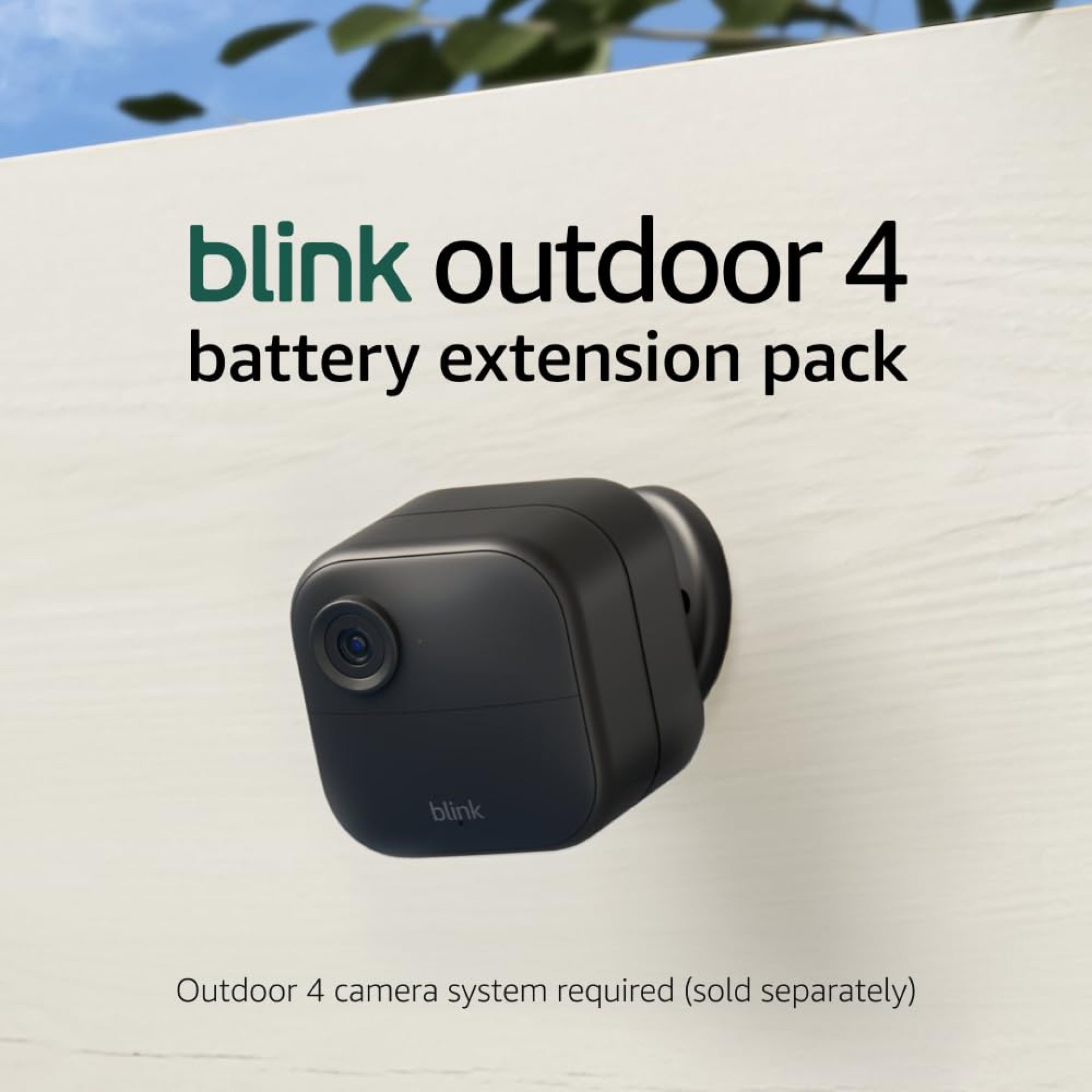 Blink Outdoor 4 (newest model) + Battery Extension Pack — Four-year battery wireless smart security camera, two-way audio, HD live view, enhanced motion detection — 1 camera system Blink Outdoor 4 (newest model) + Battery Extension Pack — Four-year battery wireless smart security camera, two-way audio, HD live view, enhanced motion detection — 1 camera system