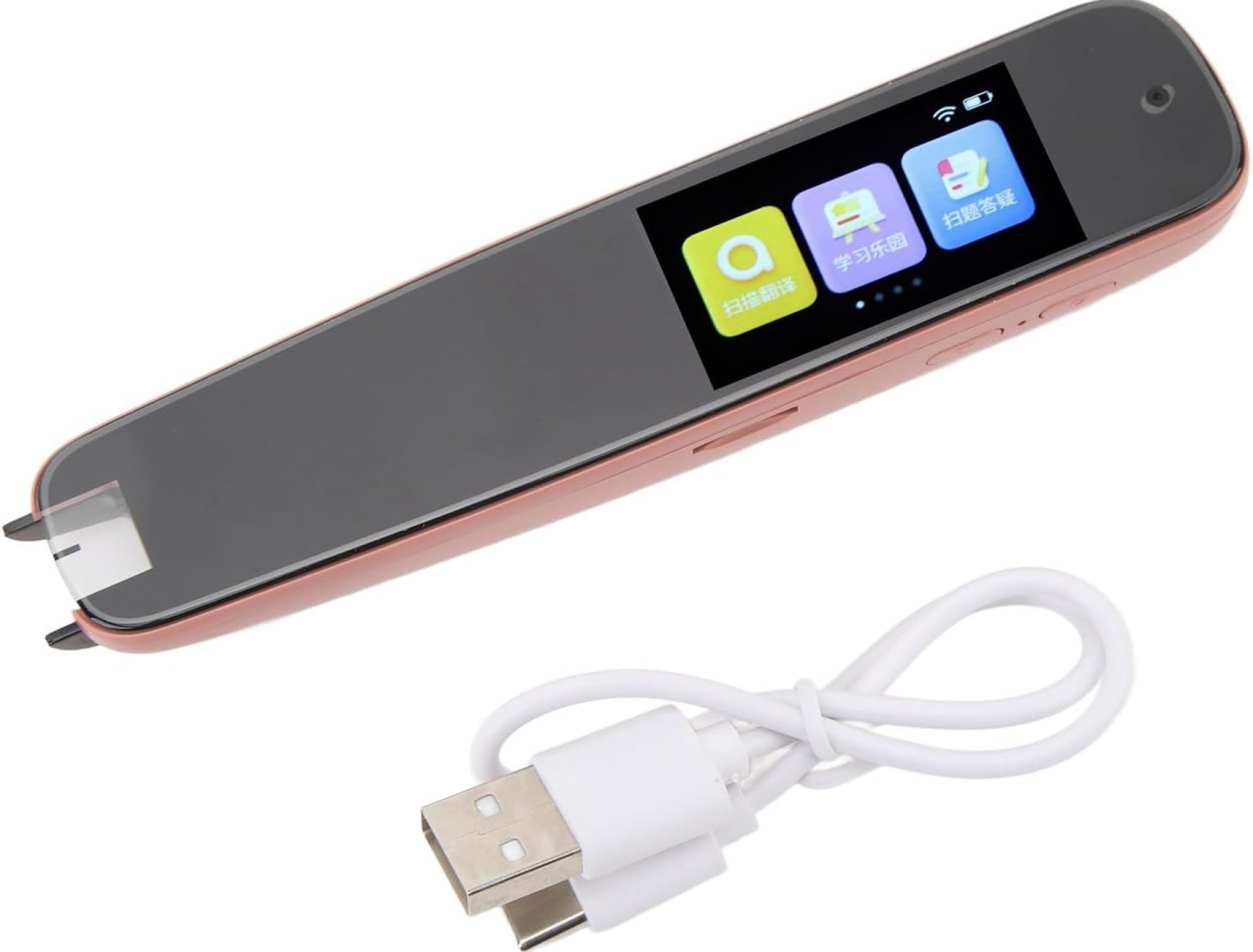 WiFi Language Translator Pen, Digital Touch Screen Quick Identification Scan Type C Reader Pen for Learning Traveling Aboard for Linux System (Rose Gold) WiFi Language Translator Pen, Digital Touch Screen Quick Identification Scan Type C Reader Pen for Learning Traveling Aboard for Linux System (Rose Gold)