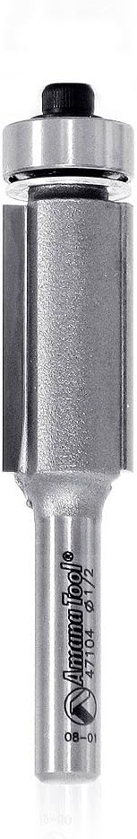 Amana Tool 47104 Flush Trim 1/2-Inch Diameter by 1-Inch Cutting Height by 1/4-Inch Shank 2-Flute Router Bit Amana Tool 47104 Flush Trim 1/2-Inch Diameter by 1-Inch Cutting Height by 1/4-Inch Shank 2-Flute Router Bit