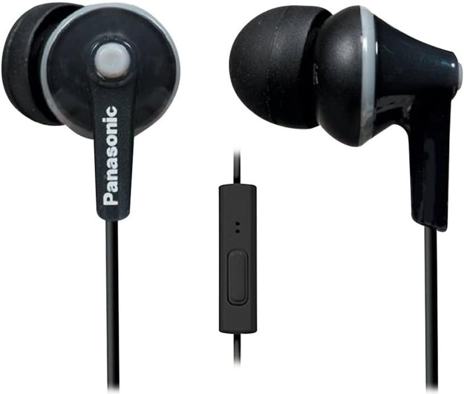 Panasonic ErgoFit Wired Earbuds With Microphone, 3.5mm Jack Wired Headphones with Mic and Call Controller, Ergonomic Custom-Fit Earpieces (S/M/L), for Phones and Laptops – RP-TCM125-K (Black) Panasonic ErgoFit Wired Earbuds With Microphone, 3.5mm Jack Wired Headphones with Mic and Call Controller, Ergonomic Custom-Fit Earpieces (S/M/L), for Phones and Laptops – RP-TCM125-K (Black)