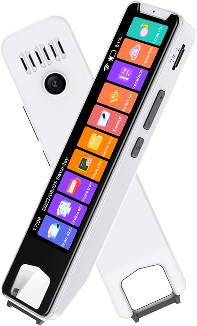 Translator Pen Scanner, Multipurpose OCR Digital Scan Translator Smart Pen Reader 134 Language Translation Scanning Reading Pen for Dyslexia Business Students Adults Language Learners (White) Translator Pen Scanner, Multipurpose OCR Digital Scan Translator Smart Pen Reader 134 Language Translation Scanning Reading Pen for Dyslexia Business Students Adults Language Learners (White)