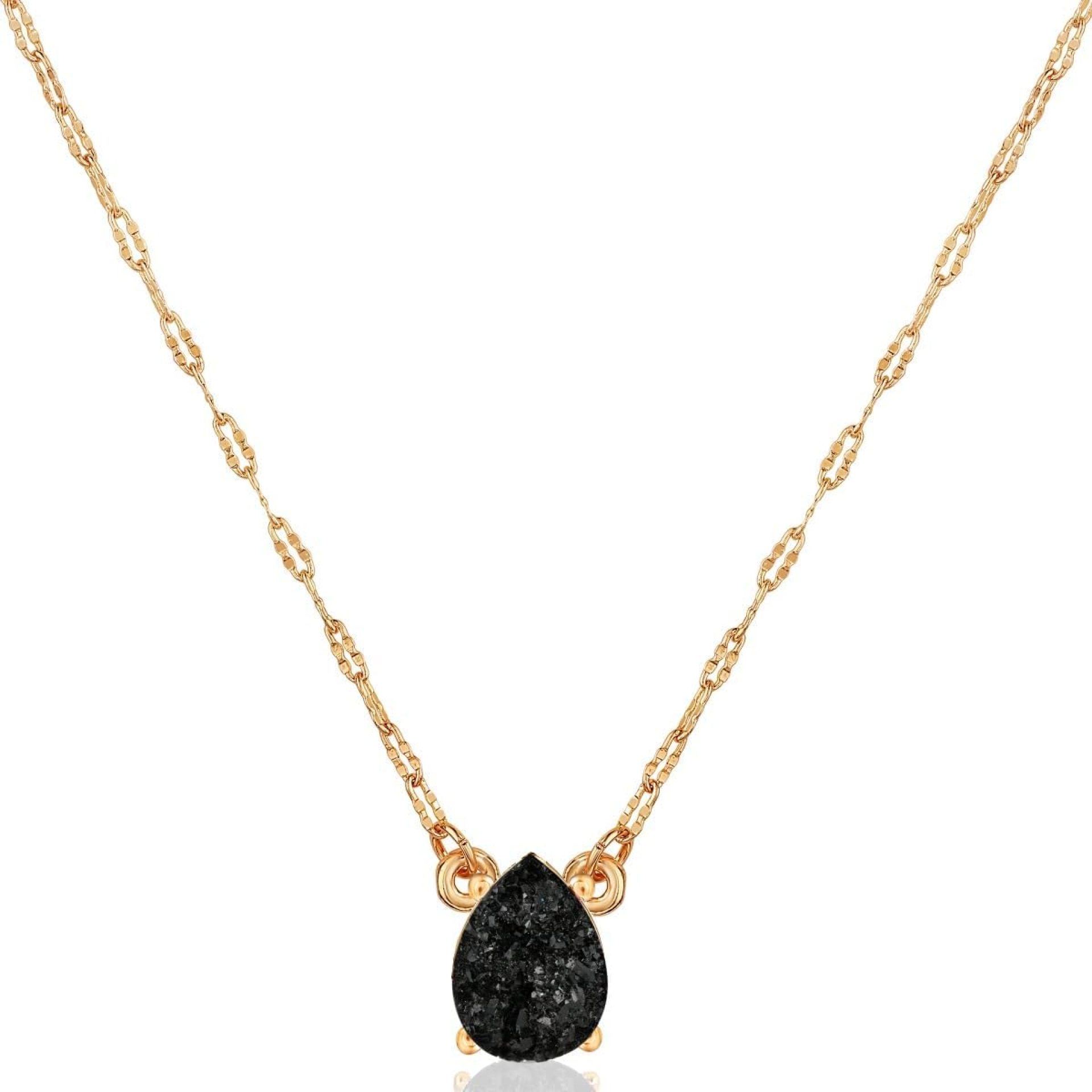 Humble Chic Simulated Druzy Teardrop Necklace – Delicate Boho Chain Necklace with Dainty Tear Drop Druzy Crystal – Gold or Silver Tone Chain – 16″ with 3″ Extender Humble Chic Simulated Druzy Teardrop Necklace – Delicate Boho Chain Necklace with Dainty Tear Drop Druzy Crystal – Gold or Silver Tone Chain – 16″ with 3″ Extender