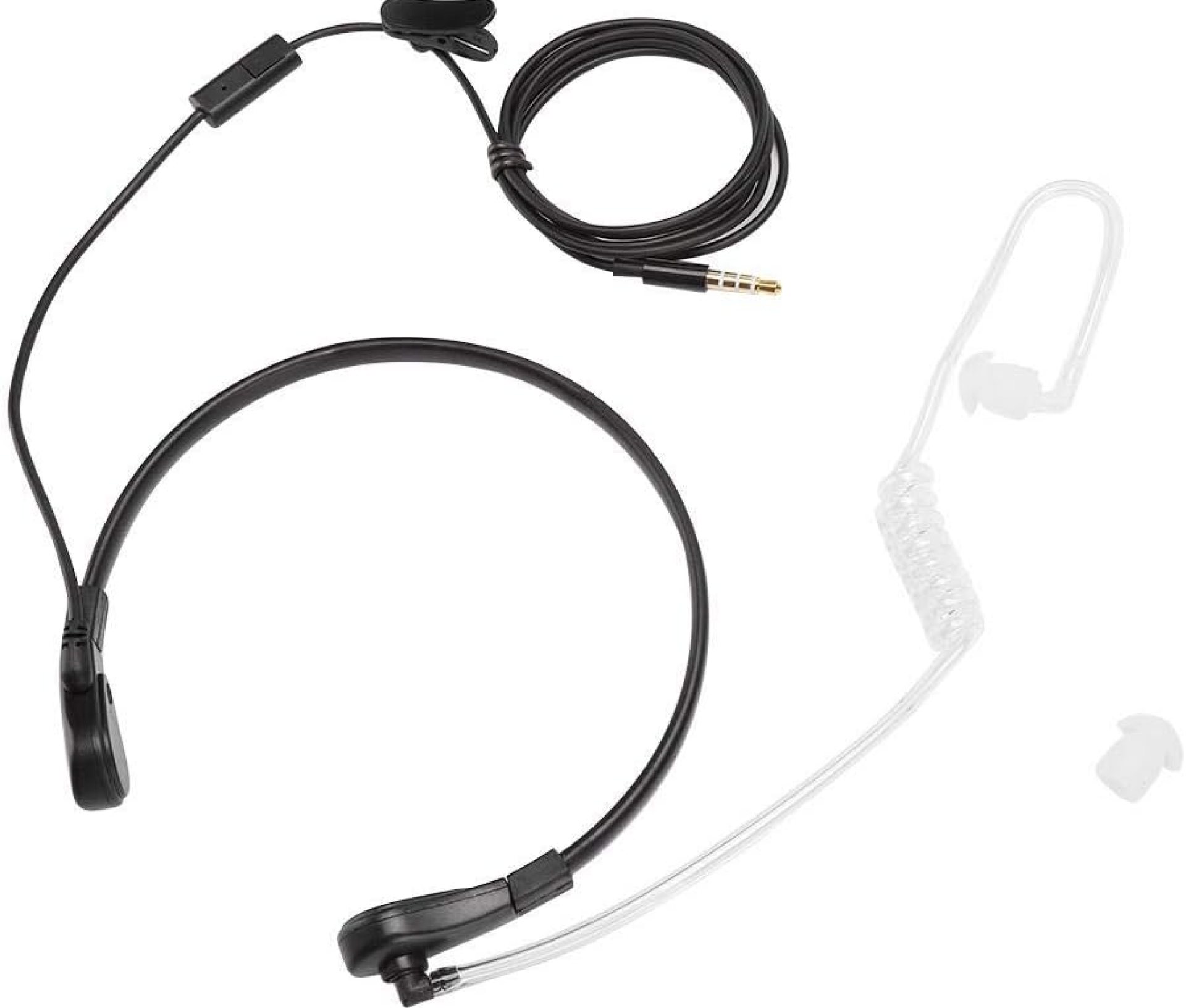 Wendry PTT Earphone,Portable 3.5mm Radiation Throat Mic Microphone PTT Adjustable Concealed Air Conduit Earphone Suitable for Most of Smartphone Wendry PTT Earphone,Portable 3.5mm Radiation Throat Mic Microphone PTT Adjustable Concealed Air Conduit Earphone Suitable for Most of Smartphone