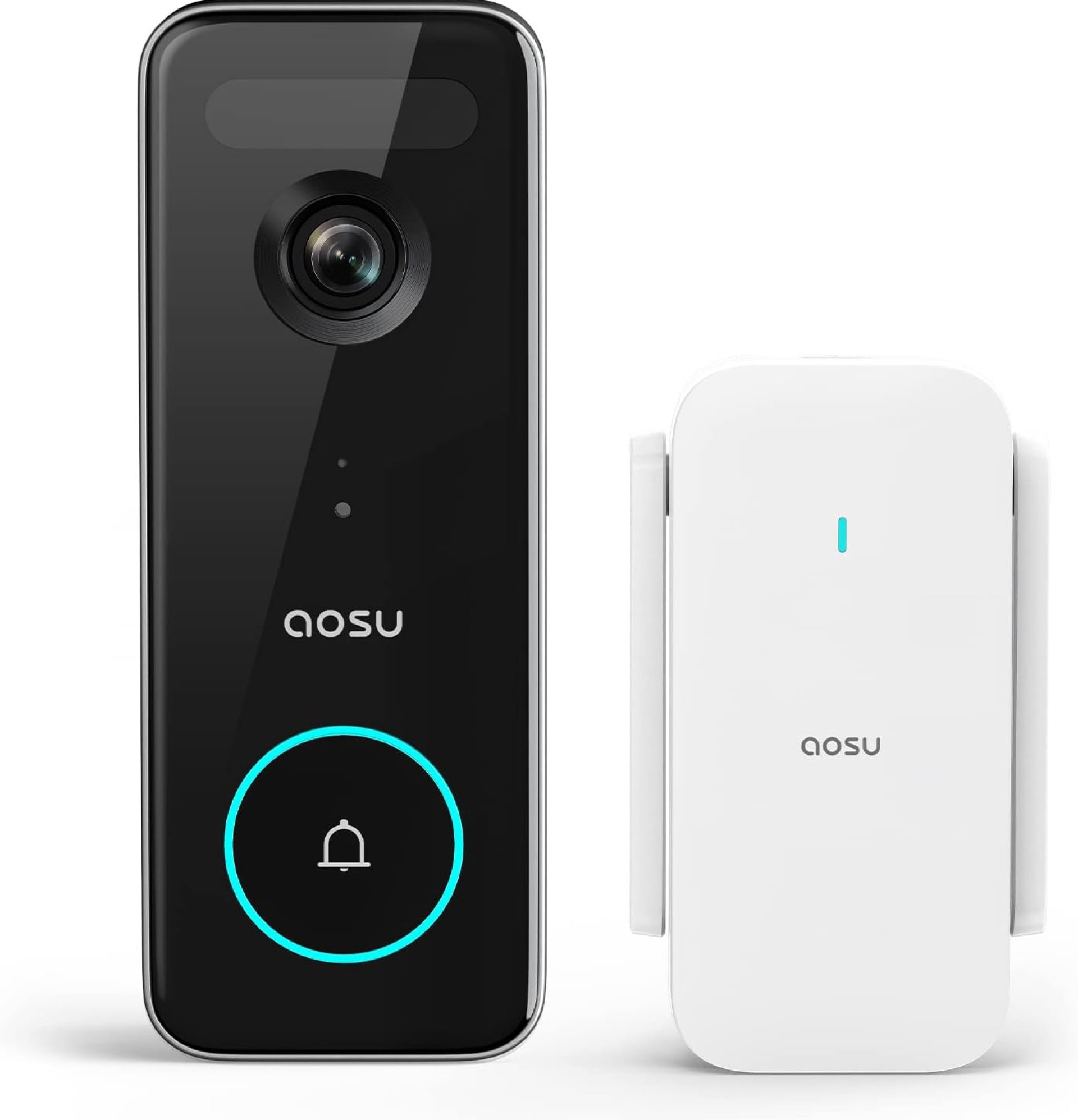 AOSU Doorbell Camera Wireless, 5MP Ultra HD, No Monthly Fee, 2.4/5 GHz WiFi Video Doorbell with Homebase, Battery/Wired Powered, Work with Alexa & Google Assistant AOSU Doorbell Camera Wireless, 5MP Ultra HD, No Monthly Fee, 2.4/5 GHz WiFi Video Doorbell with Homebase, Battery/Wired Powered, Work with Alexa & Google Assistant