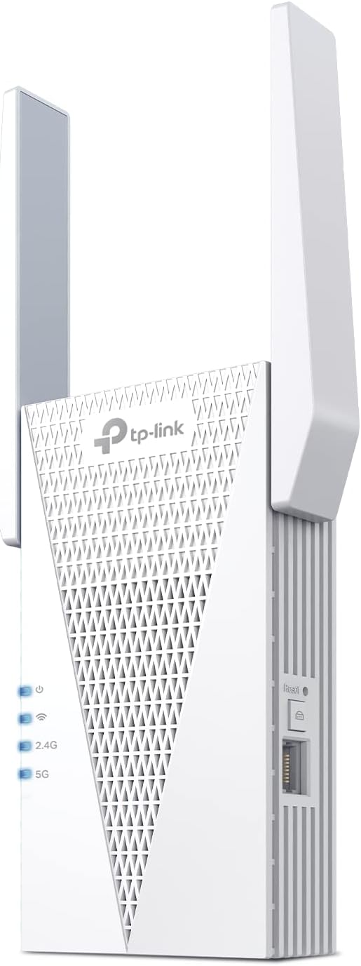 TP-Link AX3000 WiFi 6 Range Extender, PCMag Editor’s Choice, Dual Band WiFi Repeater Signal Booster with Gigabit Ethernet Port, Access Point, APP Setup, OneMesh Compatible (RE715X) TP-Link AX3000 WiFi 6 Range Extender, PCMag Editor’s Choice, Dual Band WiFi Repeater Signal Booster with Gigabit Ethernet Port, Access Point, APP Setup, OneMesh Compatible (RE715X)