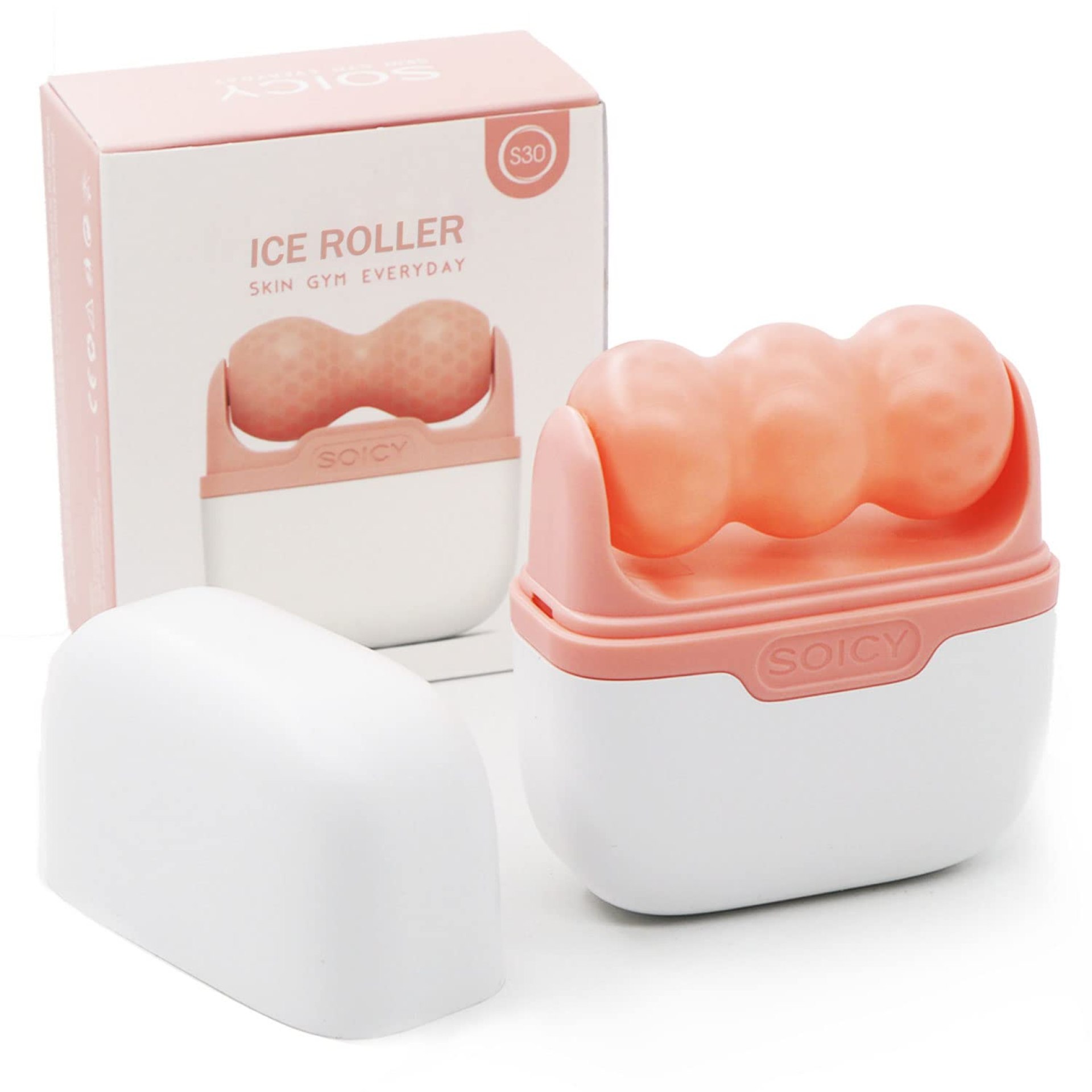 Ice Roller for Face and Eyes – Facial Skin Care Tools with 2 in 1 Face Roller and Travel Case, Self Care Gift for Men Women (Pink) Ice Roller for Face and Eyes – Facial Skin Care Tools with 2 in 1 Face Roller and Travel Case, Self Care Gift for Men Women (Pink)