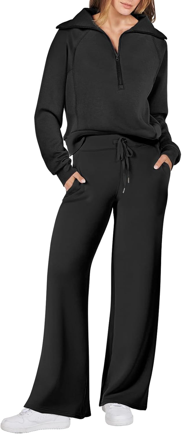 ANRABESS Women 2 Piece Outfits Sweatsuit Oversized Sweatshirt Sweatpants Tracksuit Sweat Lounge Matching Set 2025 Fall Trendy ANRABESS Women 2 Piece Outfits Sweatsuit Oversized Sweatshirt Sweatpants Tracksuit Sweat Lounge Matching Set 2025 Fall Trendy