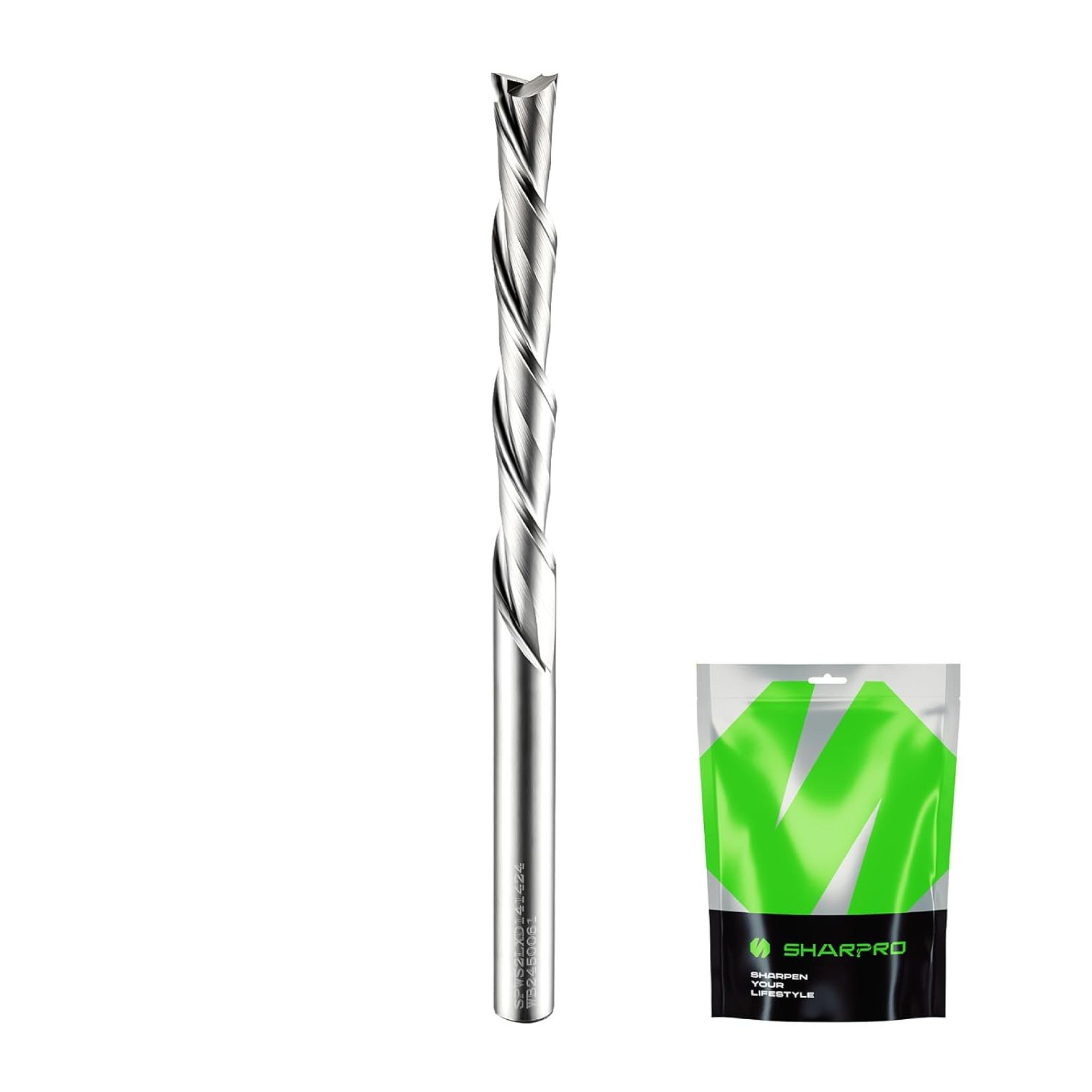 Extra Long Downcut Spiral Router Bit 1/4 Inch Shank 1/4 Inch Cutting Dia. 2 Inch CL. 4 Inch OVL. Solid Carbide Down Cut CNC Bit, Ideal for Wood Cutting, Slotting, Engraving, Carving Extra Long Downcut Spiral Router Bit 1/4 Inch Shank 1/4 Inch Cutting Dia. 2 Inch CL. 4 Inch OVL. Solid Carbide Down Cut CNC Bit, Ideal for Wood Cutting, Slotting, Engraving, Carving