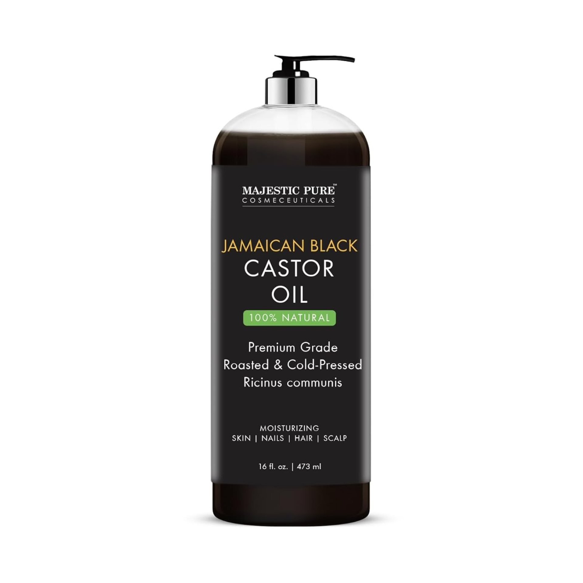 MAJESTIC PURE Pure Jamaican Black Castor Oil for Hair Care, Strengthening, Nourishing, and Volumizing Formula – Non GMO Verified, 16 Fl Oz MAJESTIC PURE Pure Jamaican Black Castor Oil for Hair Care, Strengthening, Nourishing, and Volumizing Formula – Non GMO Verified, 16 Fl Oz