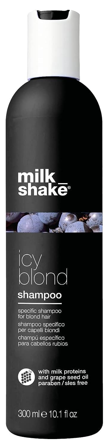 milk_shake Icy Blond Shampoo – Black Pigment Shampoo for Very Light Blond and Platinum Hair, 10.1 Fl Oz (300 ml) milk_shake Icy Blond Shampoo – Black Pigment Shampoo for Very Light Blond and Platinum Hair, 10.1 Fl Oz (300 ml)