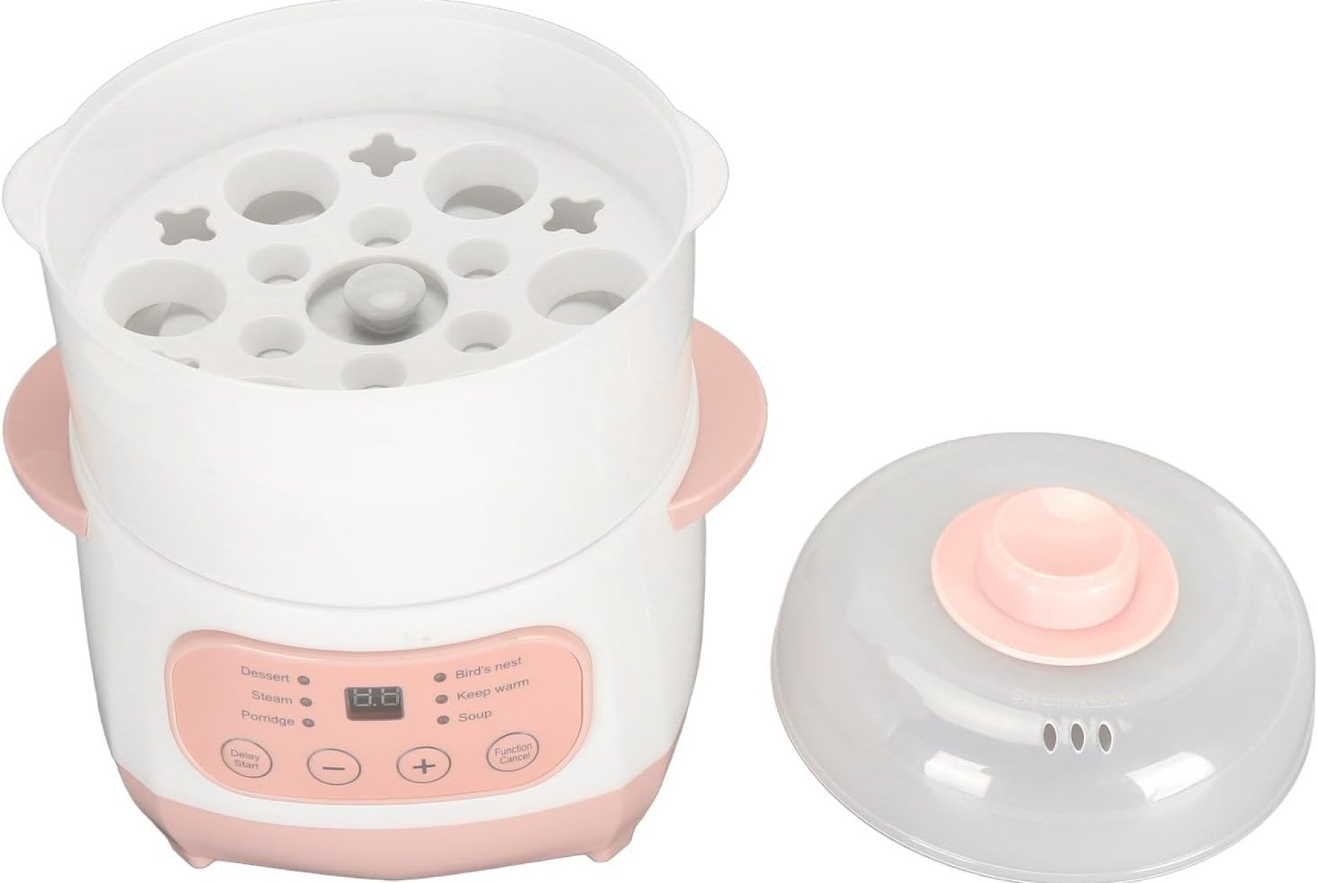 Generic Smart Soup Cooker, Ceramic Lining Electric Stew Pot Surround Heating 200W 1L Pink Dry Burning Prevention for Home Kitchen (US Plug 110V), Generic6zi98vc50f-12 Generic Smart Soup Cooker, Ceramic Lining Electric Stew Pot Surround Heating 200W 1L Pink Dry Burning Prevention for Home Kitchen (US Plug 110V), Generic6zi98vc50f-12