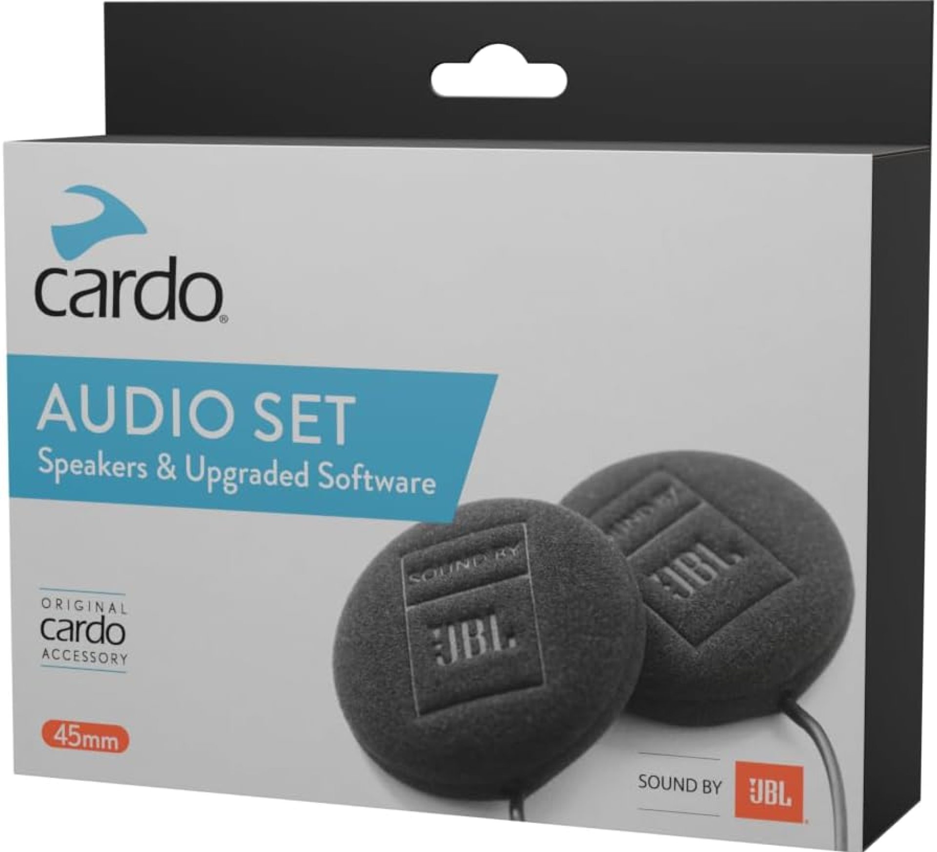 Cardo 45mm Audio Set, Works with Most Helmet Communicators (Single Pack), Black Cardo 45mm Audio Set, Works with Most Helmet Communicators (Single Pack), Black