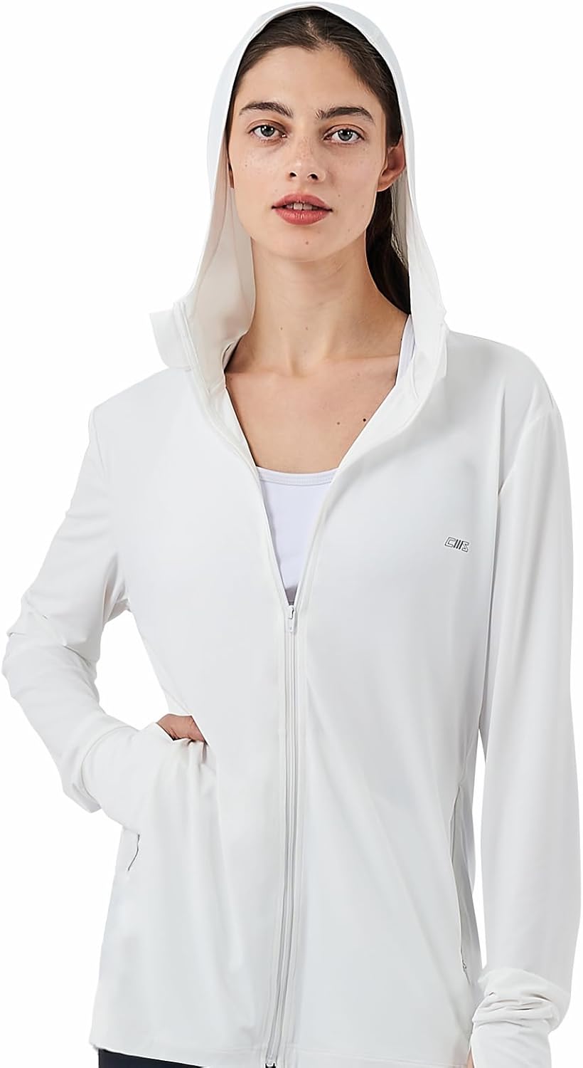 Commollis Sun Protection Clothing Women – Long Sleeve Zip Up Hoodie Women for Running, Athletic Hiking Jacket Sun Shirt Commollis Sun Protection Clothing Women – Long Sleeve Zip Up Hoodie Women for Running, Athletic Hiking Jacket Sun Shirt