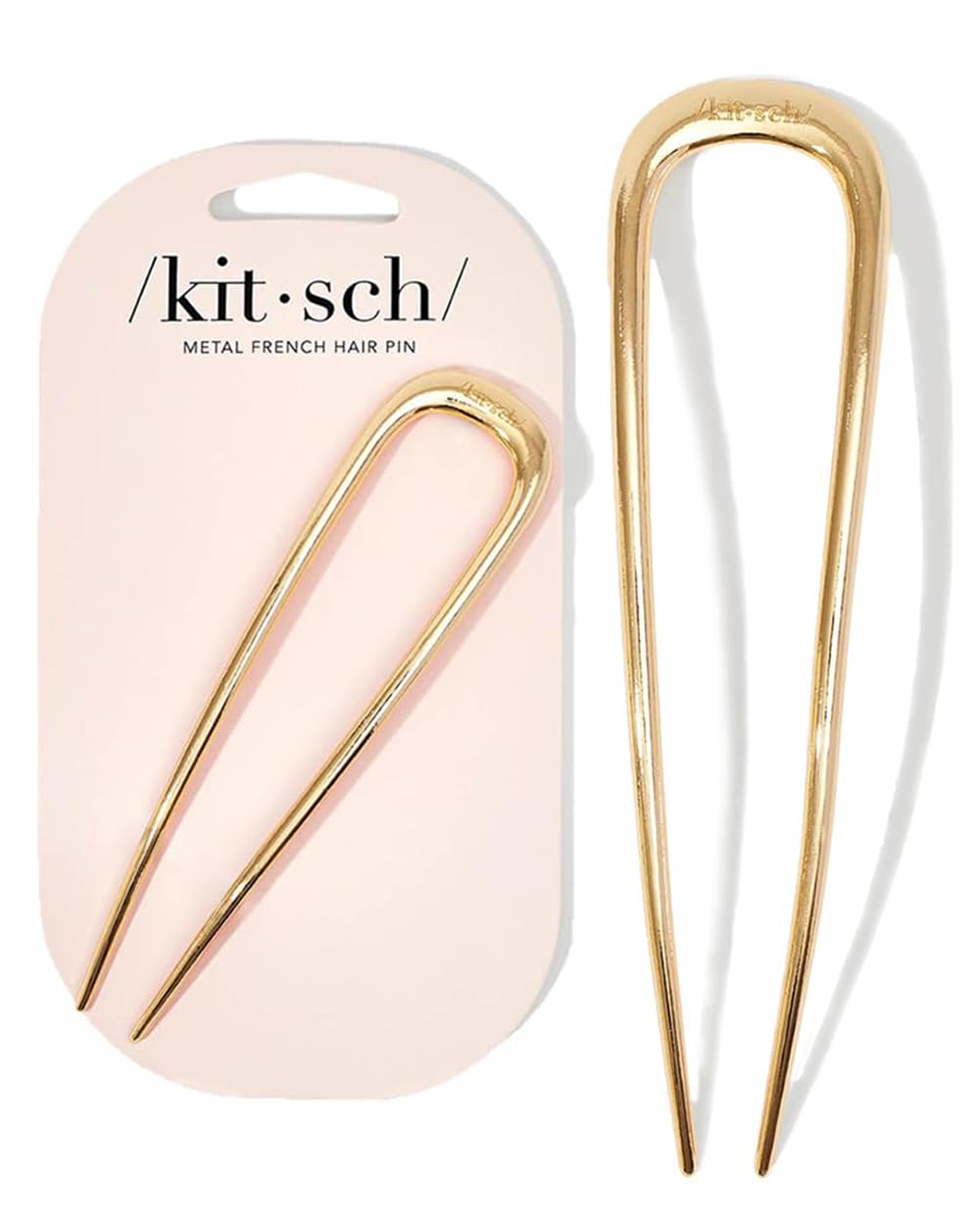 Kitsch Metal French Hair Pin for Women – Elegant Hair Accessories for Women, Ideal for Buns & French Twist, Designed for a Secure, Comfortable Fit – 1pc Gold Kitsch Metal French Hair Pin for Women – Elegant Hair Accessories for Women, Ideal for Buns & French Twist, Designed for a Secure, Comfortable Fit – 1pc Gold