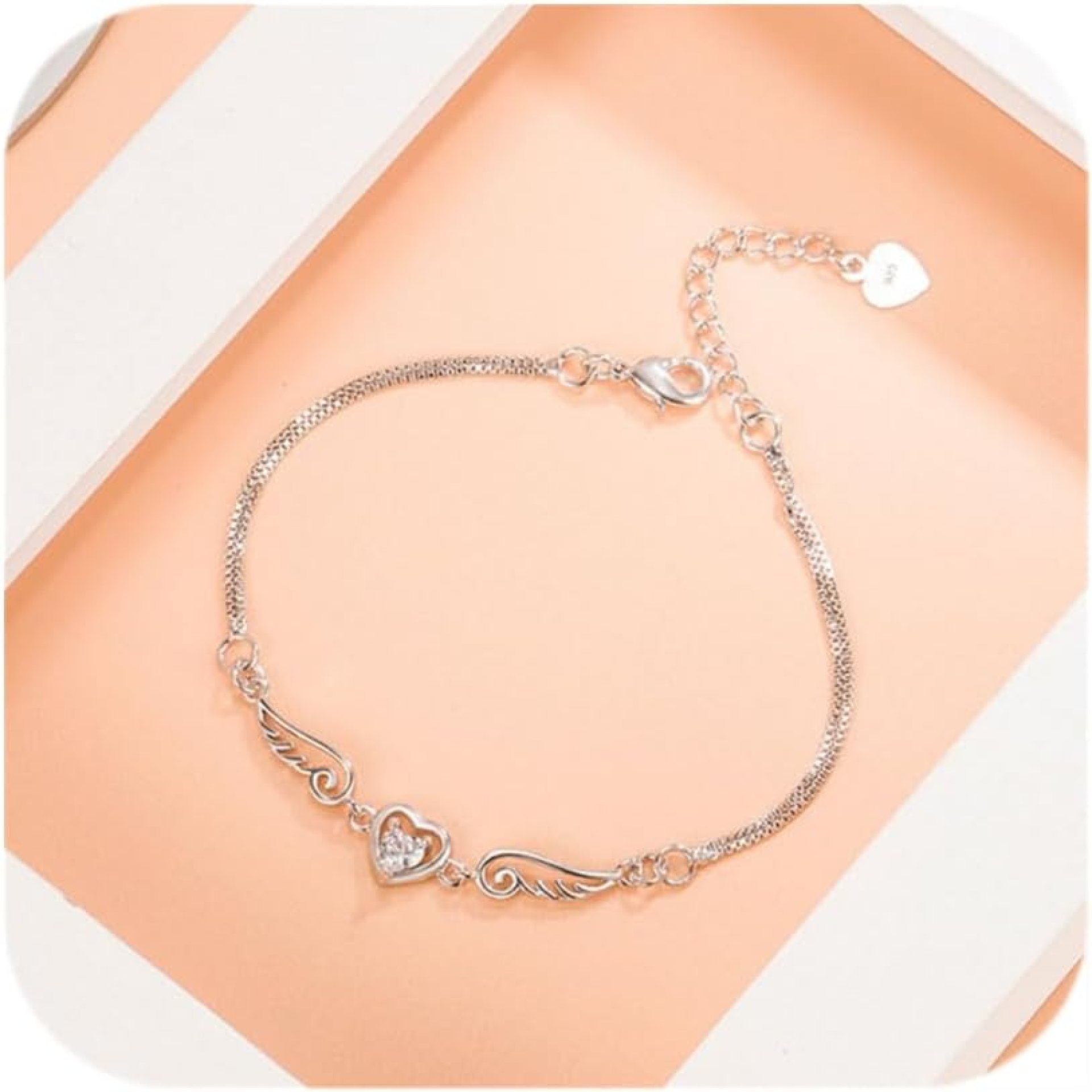925 Sterling Silver Bracelet for Women 2025 Trendy Adjustable Love Heart Clourful Diamond Bangle Jewelry Gift for Her 925 Sterling Silver Bracelet for Women 2025 Trendy Adjustable Love Heart Clourful Diamond Bangle Jewelry Gift for Her