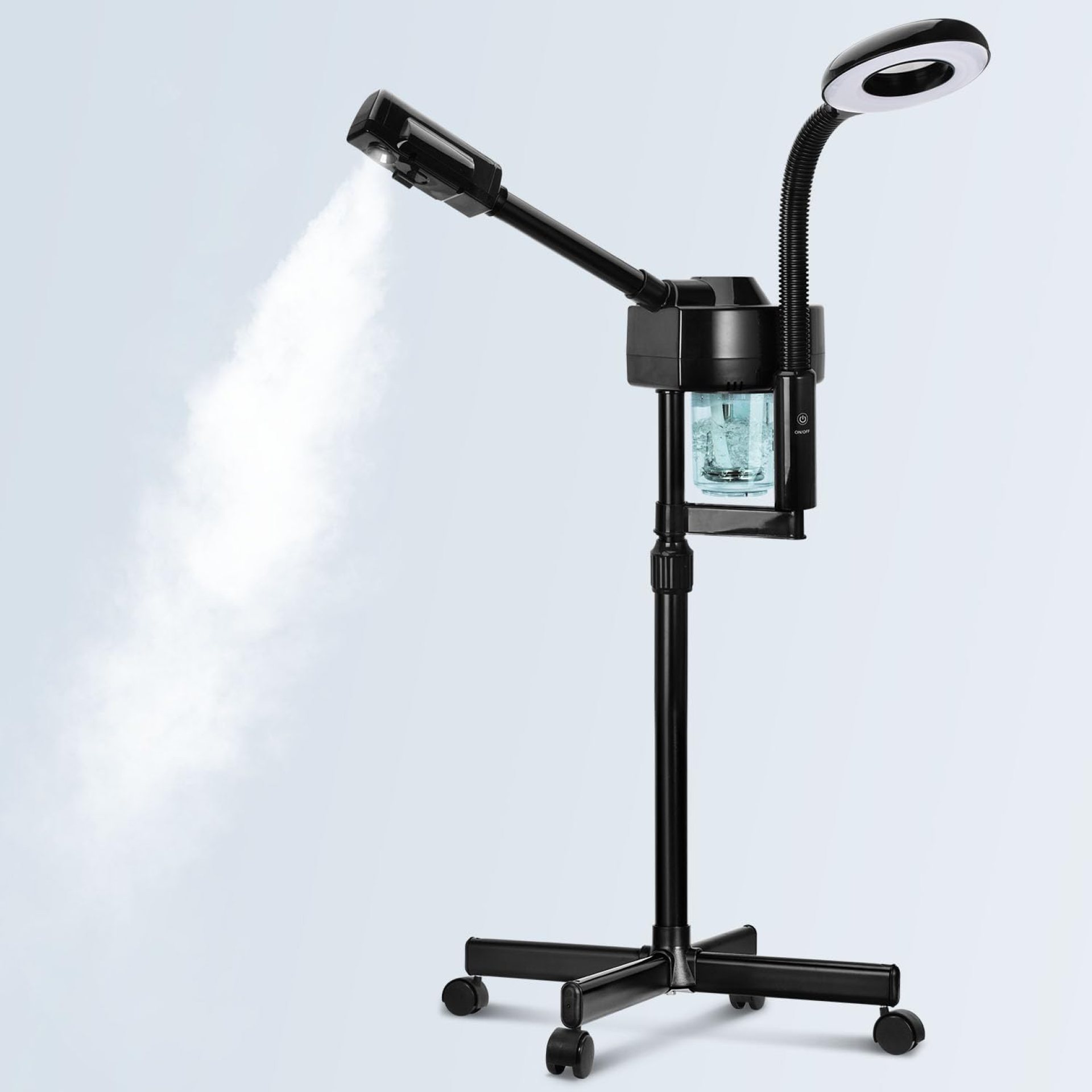 2 in 1 Facial Steamer Professional Ionic Face Steamer with 5X Magnifying Lamp&Adjustable Hot Mist Nozzle, Esthetician Facial Steamer Salon Spa Beauty Skin Care Equipment 2 in 1 Facial Steamer Professional Ionic Face Steamer with 5X Magnifying Lamp&Adjustable Hot Mist Nozzle, Esthetician Facial Steamer Salon Spa Beauty Skin Care Equipment