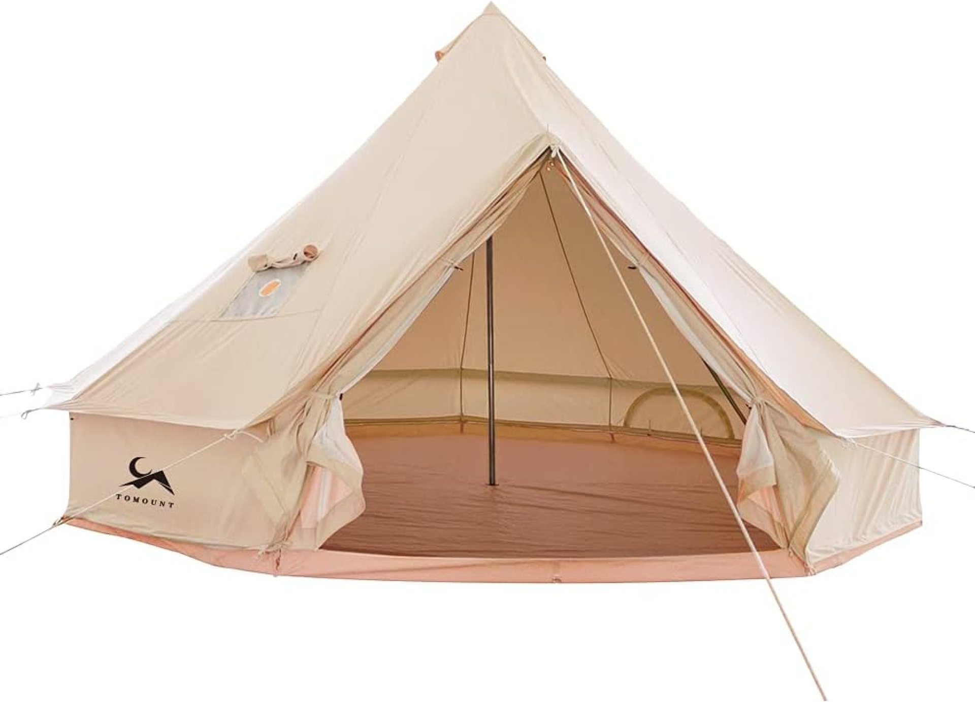 MC TOMOUNT Canvas Tent Bell Tent Yurt with Stove Jack Zipped Removable Floor for Glamping Truck Car Camping MC TOMOUNT Canvas Tent Bell Tent Yurt with Stove Jack Zipped Removable Floor for Glamping Truck Car Camping