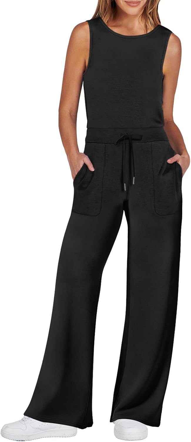 ANRABESS Womens Jumpsuits 2025 Casual Summer Dressy Romper Sleeveless Wide Leg Long Pants Outfits Fashion Travel Clothes ANRABESS Womens Jumpsuits 2025 Casual Summer Dressy Romper Sleeveless Wide Leg Long Pants Outfits Fashion Travel Clothes