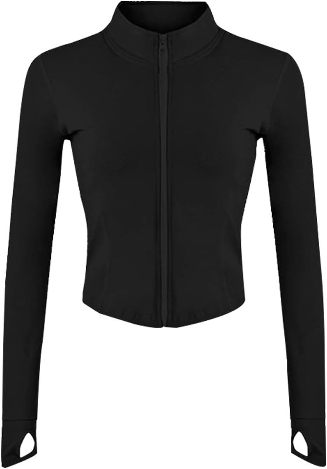 Gihuo Women’s Athletic Full Zip Lightweight Workout Jacket with Thumb Holes Gihuo Women’s Athletic Full Zip Lightweight Workout Jacket with Thumb Holes