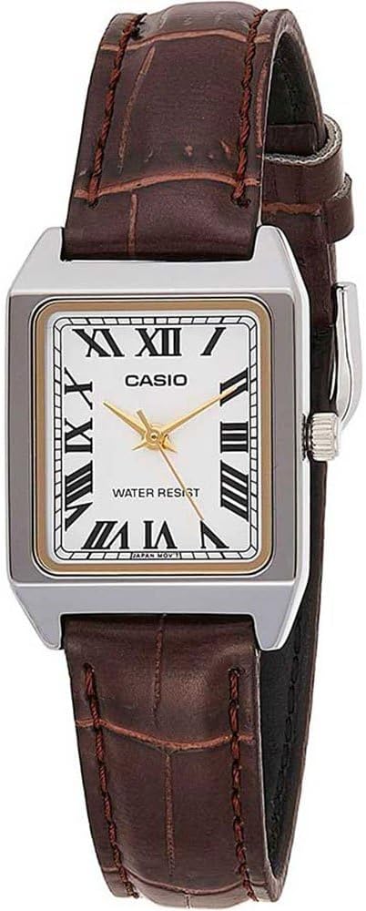 Casio LTP-V007L-7B2 Women’s Rectangular Leather Strap White Roman Dial Dress Watch Casio LTP-V007L-7B2 Women’s Rectangular Leather Strap White Roman Dial Dress Watch