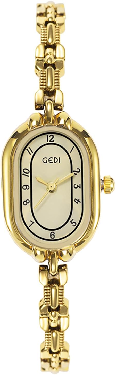 FANMIS Women’s Vintage Oval Watches Luxury Minimalism Bracelet Small Gold Watch Ladies Analog Waterproof Watch Fashion Bangle Bracelet Dress Watch with Stainless Steel Band FANMIS Women’s Vintage Oval Watches Luxury Minimalism Bracelet Small Gold Watch Ladies Analog Waterproof Watch Fashion Bangle Bracelet Dress Watch with Stainless Steel Band