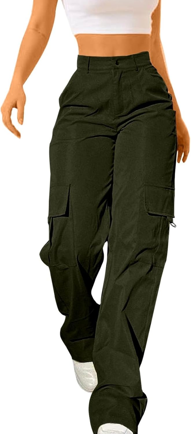 Women’s Hiking Wide Leg Cargo Pants Lightweight Quick Dry Outdoor High Waisted Buttons Workout Pants with Pockets Women’s Hiking Wide Leg Cargo Pants Lightweight Quick Dry Outdoor High Waisted Buttons Workout Pants with Pockets