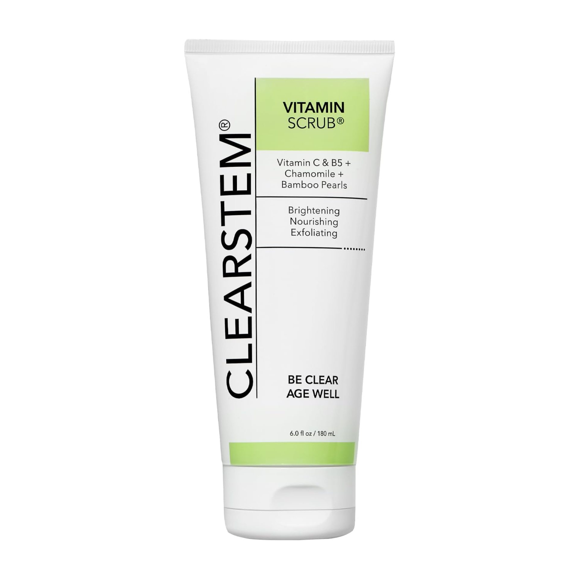 CLEARSTEM – VITAMINSCRUB – Antioxidant-Infused Scrub Cleanser – Exfoliating Face Wash + Body Scrub – Vitamin C, Hemp, Bamboo – Skin Care Products – Vegan, Gluten Free, Cruelty Free – 6 fl oz / 177ml CLEARSTEM – VITAMINSCRUB – Antioxidant-Infused Scrub Cleanser – Exfoliating Face Wash + Body Scrub – Vitamin C, Hemp, Bamboo – Skin Care Products – Vegan, Gluten Free, Cruelty Free – 6 fl oz / 177ml