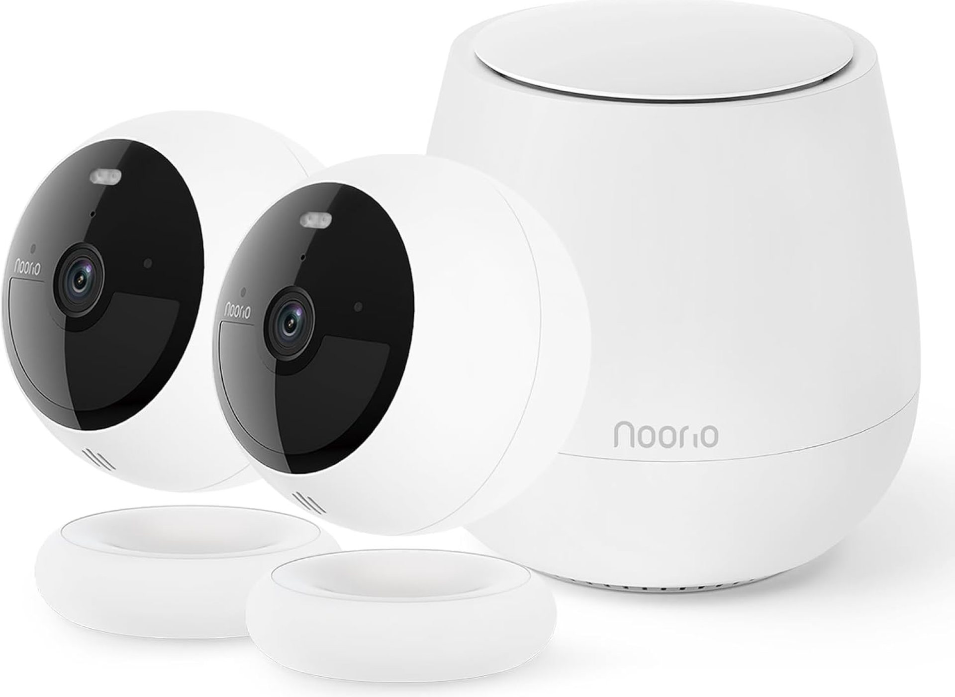 Noorio B200 2-Cam Kit with Hub, Wireless Security Camera System for Home, Indoor/Outdoor 1080p Cameras, Battery Powered, Motion Activated, Color Night Vision, Compatible with Alexa Noorio B200 2-Cam Kit with Hub, Wireless Security Camera System for Home, Indoor/Outdoor 1080p Cameras, Battery Powered, Motion Activated, Color Night Vision, Compatible with Alexa