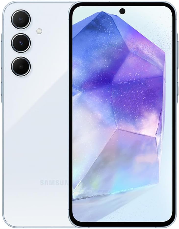 Samsung Galaxy A55 5G A556E 128GB Dual-SIM GSM Unlocked Android Smartphone (Latin Variant/US Compatible LTE) – Awesome Ice Blue Samsung Galaxy A55 5G A556E 128GB Dual-SIM GSM Unlocked Android Smartphone (Latin Variant/US Compatible LTE) – Awesome Ice Blue