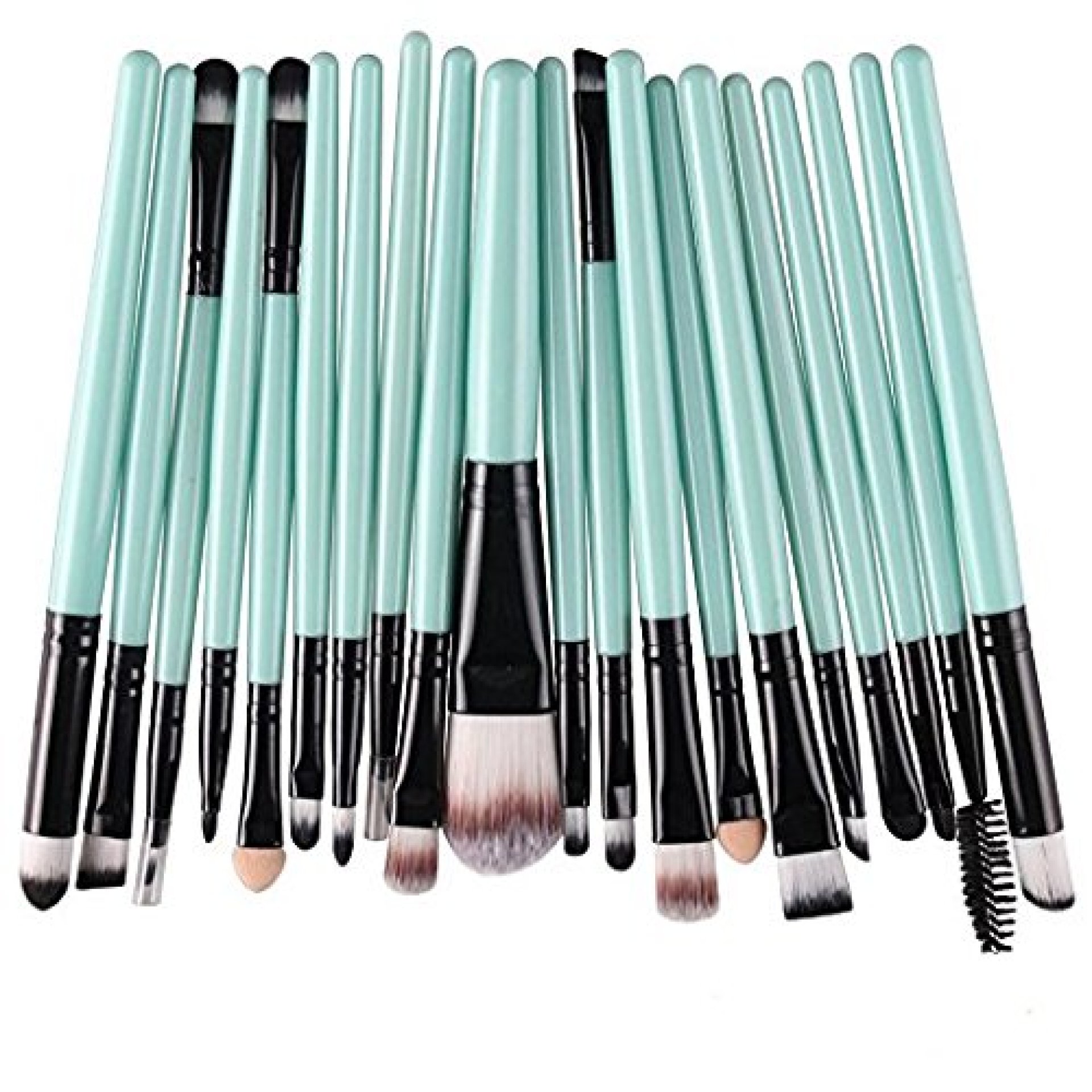 KOLIGHT 20pcs Cosmetic Makeup Brushes Set Eyeshadow Lip Brush for Beautiful Female (Green+Black) KOLIGHT 20pcs Cosmetic Makeup Brushes Set Eyeshadow Lip Brush for Beautiful Female (Green+Black)