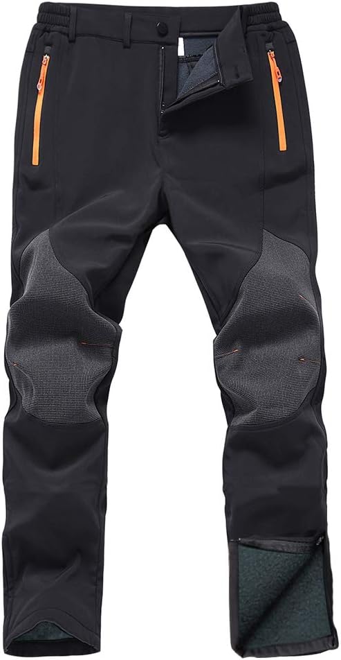 Gash Hao Mens Snow Ski Waterproof Softshell Snowboard Pants Outdoor Hiking Fleece Lined Zipper Bottom Leg Gash Hao Mens Snow Ski Waterproof Softshell Snowboard Pants Outdoor Hiking Fleece Lined Zipper Bottom Leg