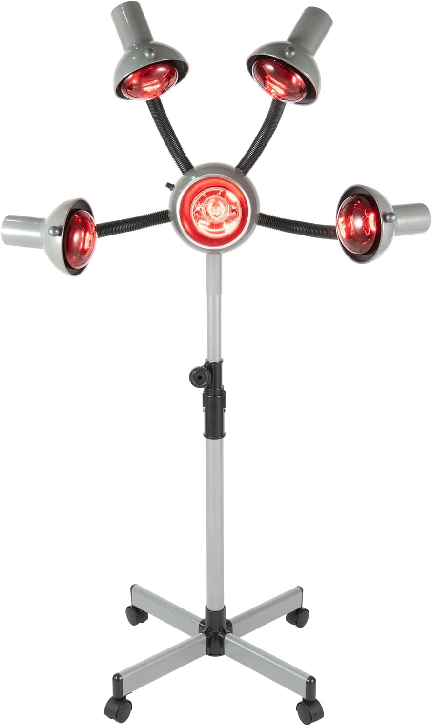 5 Head Infrared Heat Lamp, 750W 110V Portable Floor Hair Dryer Stand Up Color Processor, Adjusting Height Styling Perming Dryer, Salon Heat Lamp, Hair Salon Hair Equipment 5 Head Infrared Heat Lamp, 750W 110V Portable Floor Hair Dryer Stand Up Color Processor, Adjusting Height Styling Perming Dryer, Salon Heat Lamp, Hair Salon Hair Equipment