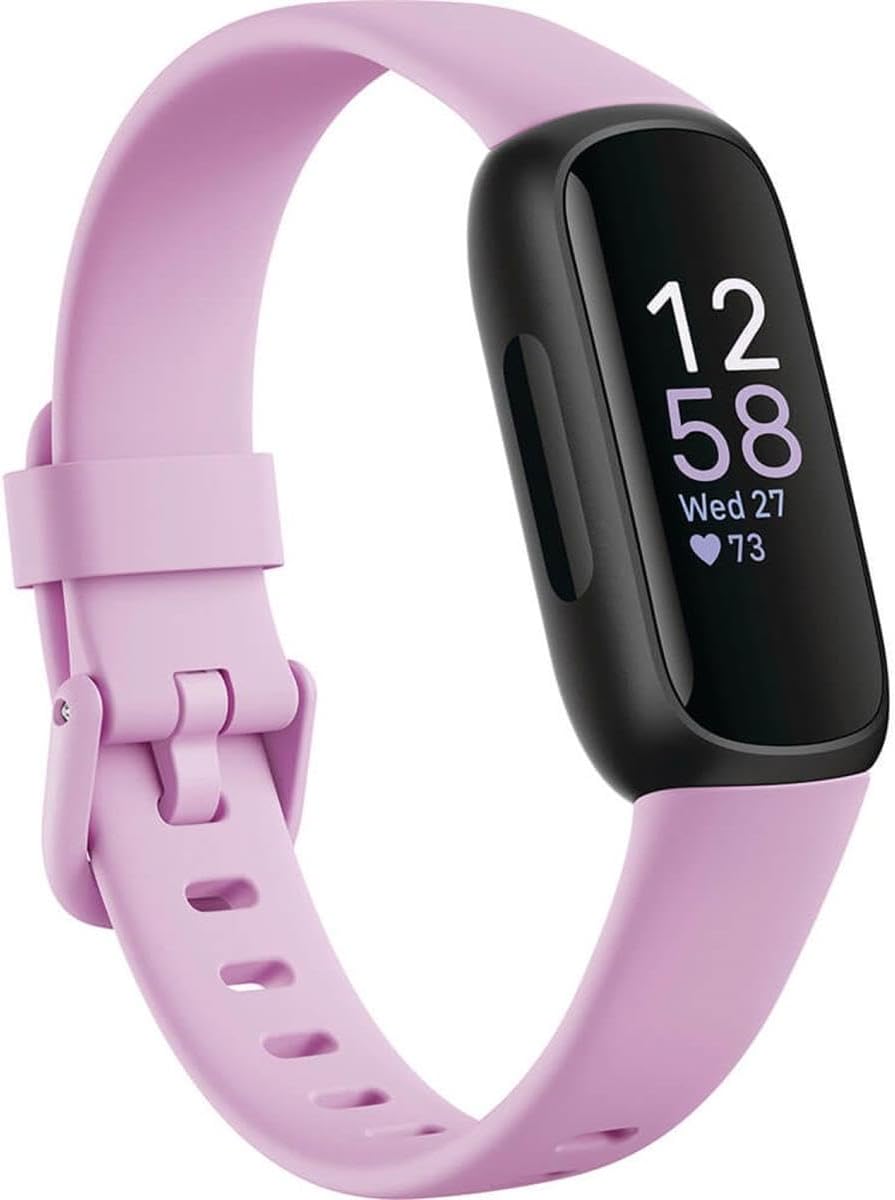 Fitbit Inspire 3 Health &-Fitness-Tracker with Stress Management, Workout Intensity, Sleep Tracking, 24/7 Heart Rate and more, Lilac Bliss/Black, One Size (S & L Bands Included) Fitbit Inspire 3 Health &-Fitness-Tracker with Stress Management, Workout Intensity, Sleep Tracking, 24/7 Heart Rate and more, Lilac Bliss/Black, One Size (S & L Bands Included)