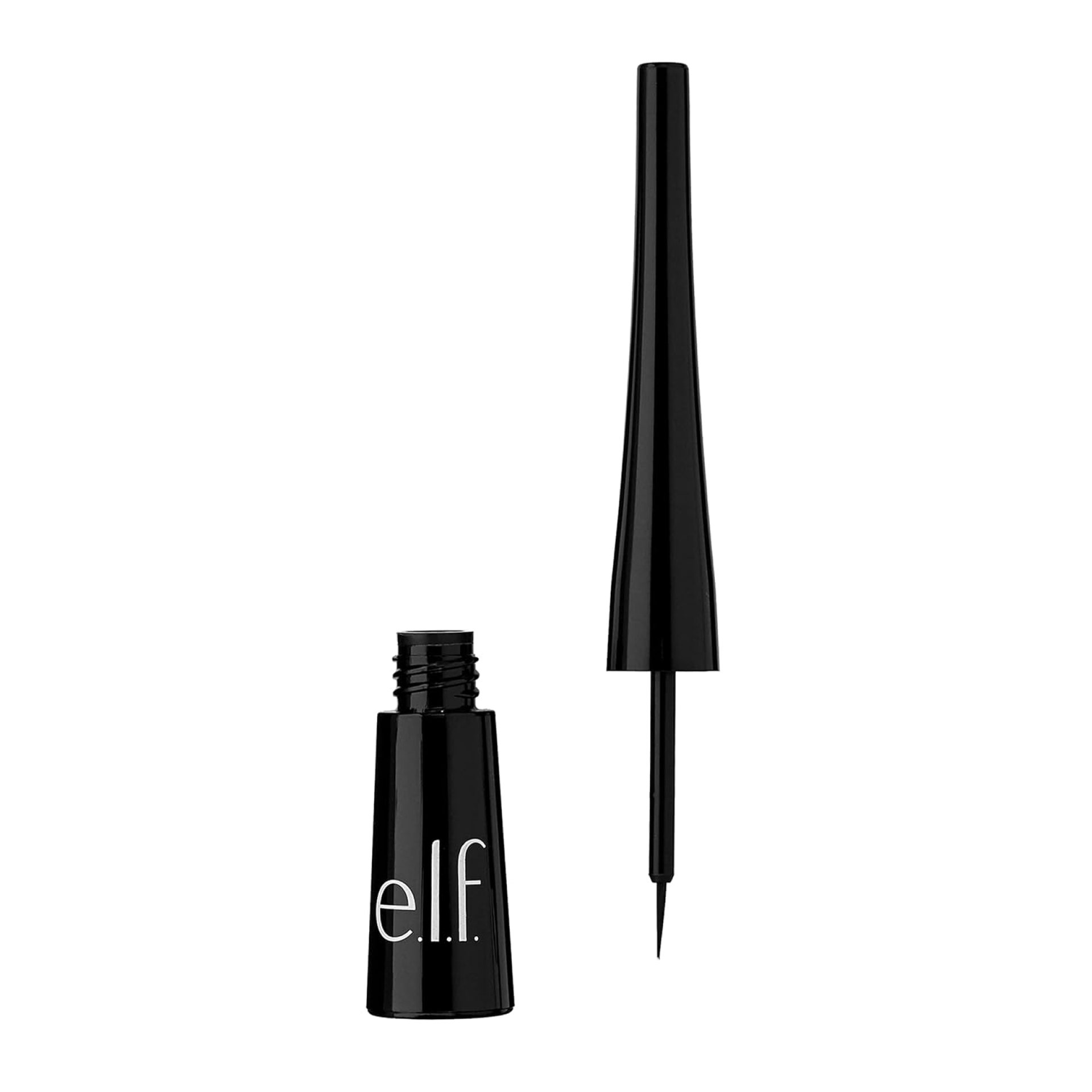 e.l.f. Liquid Eyeliner, High-pigment Liquid Eyeliner With Extra-Fine Brush Tip, Easy Glide Smudge-proof Formula, Jet Black e.l.f. Liquid Eyeliner, High-pigment Liquid Eyeliner With Extra-Fine Brush Tip, Easy Glide Smudge-proof Formula, Jet Black
