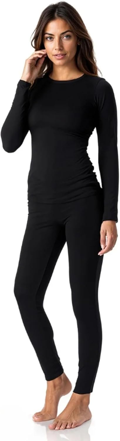 Thermajane Long Johns Thermal Underwear for Women Fleece Lined Base Layer Pajama Set Cold Weather Thermajane Long Johns Thermal Underwear for Women Fleece Lined Base Layer Pajama Set Cold Weather