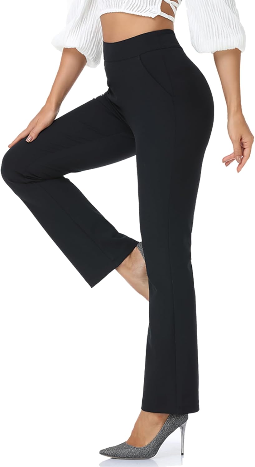 Agenlulu High Waisted Dress Pants for Women Petite/Regular/Tall Bootcut Pull On Work Slacks for Women 28″/29.5″/31.5″ Agenlulu High Waisted Dress Pants for Women Petite/Regular/Tall Bootcut Pull On Work Slacks for Women 28″/29.5″/31.5″