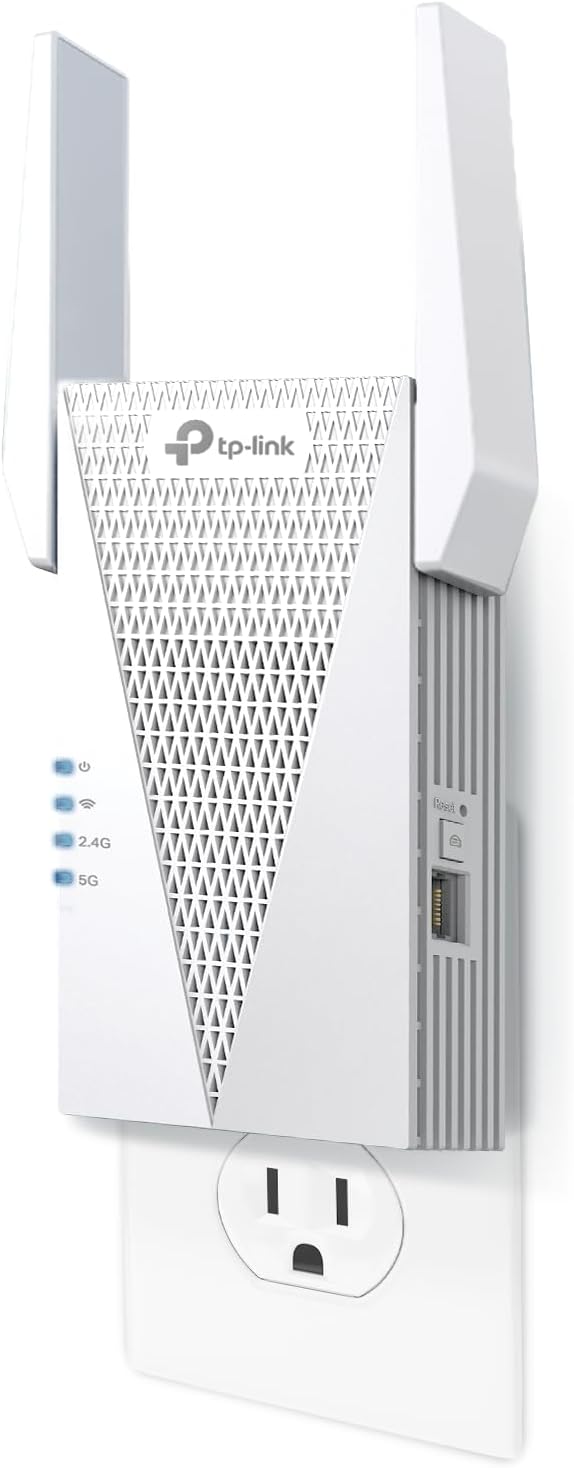 TP-Link AX1800 WiFi 6 Range Extender with Ethernet Port | Internet Signal Booster for Home | Dual-Band Wireless Repeater Amplifier | Access Point Mode | APP Setup | OneMesh Compatible (RE615X) TP-Link AX1800 WiFi 6 Range Extender with Ethernet Port | Internet Signal Booster for Home | Dual-Band Wireless Repeater Amplifier | Access Point Mode | APP Setup | OneMesh Compatible (RE615X)
