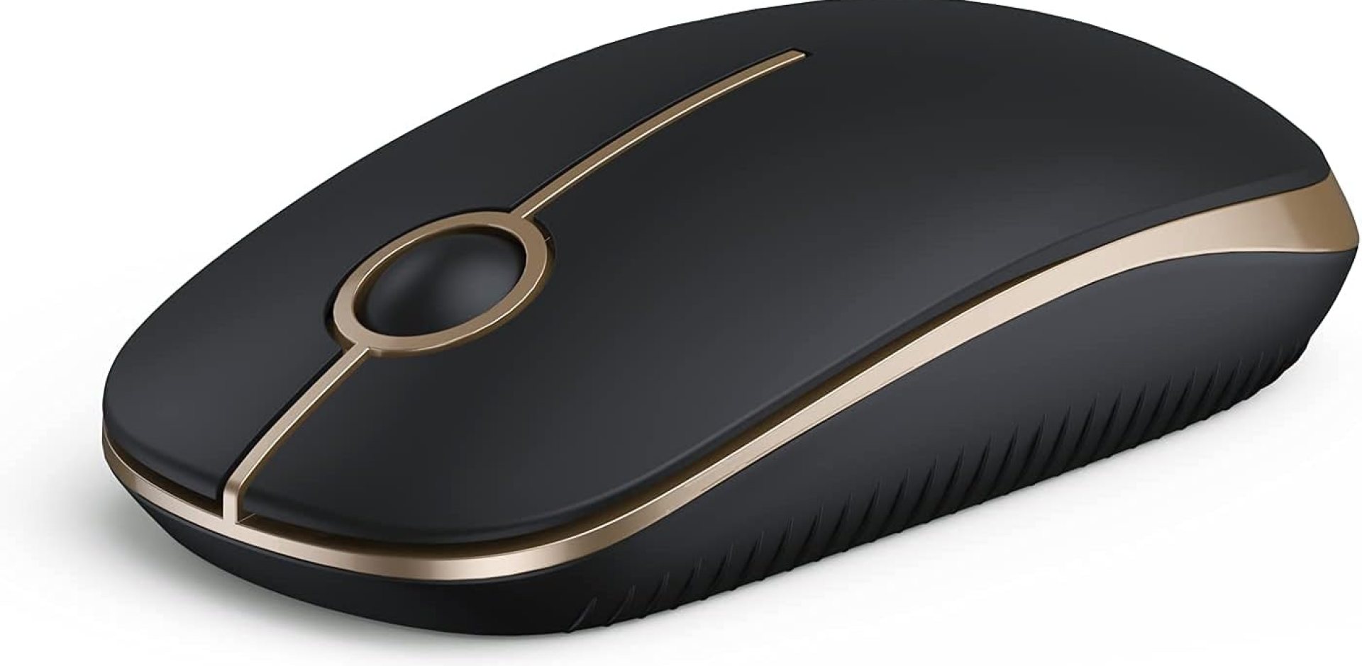 Vssoplor Wireless Mouse, 2.4G Slim Portable Computer Mouse with Nano Receiver Quiet Silent Optical Laptop Mouse for Notebook, PC, Laptop, Computer-Black and Gold Vssoplor Wireless Mouse, 2.4G Slim Portable Computer Mouse with Nano Receiver Quiet Silent Optical Laptop Mouse for Notebook, PC, Laptop, Computer-Black and Gold