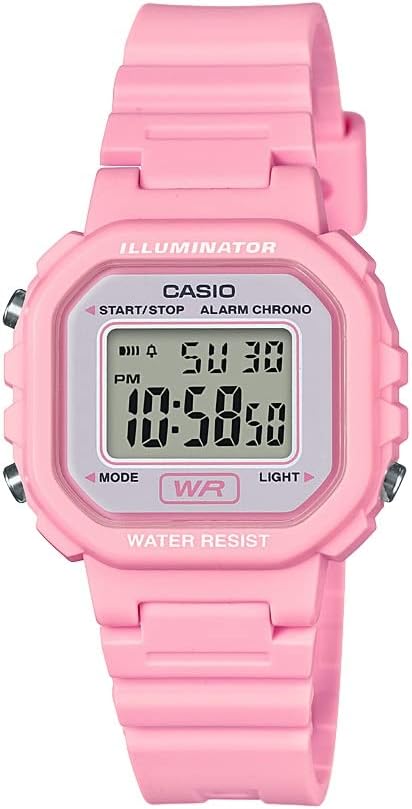 Casio LA20WH Series | Women’s Digital Watch | Water Resistant | LED Light | Auto Calendar | Date Display | 1/100 SEC Stopwatch | Regular Time Keeping (HR, Min, SEC, PM, Date, Day) | 5 Yr Batt Casio LA20WH Series | Women’s Digital Watch | Water Resistant | LED Light | Auto Calendar | Date Display | 1/100 SEC Stopwatch | Regular Time Keeping (HR, Min, SEC, PM, Date, Day) | 5 Yr Batt