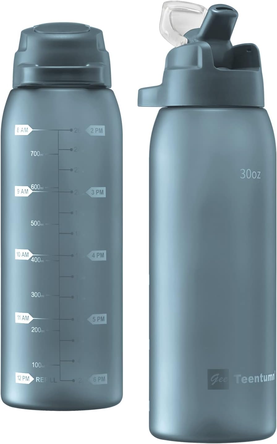 30oz Motivational Leakproof Water Bottle with Time Marker & Straw BPA Free Drinking Bottle to Ensure You Drink Enough Water for for Fitness, Gym and Outdoor Sports (Pack of 1) 30oz Motivational Leakproof Water Bottle with Time Marker & Straw BPA Free Drinking Bottle to Ensure You Drink Enough Water for for Fitness, Gym and Outdoor Sports (Pack of 1)