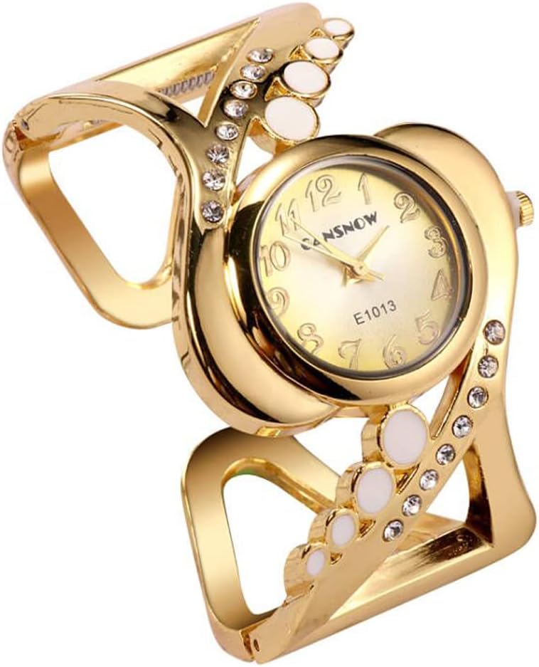 Weicam Women Luxury Crystal Cuff Bracelet Round Dial Analog Quartz Wrist Watch for Ladies Weicam Women Luxury Crystal Cuff Bracelet Round Dial Analog Quartz Wrist Watch for Ladies