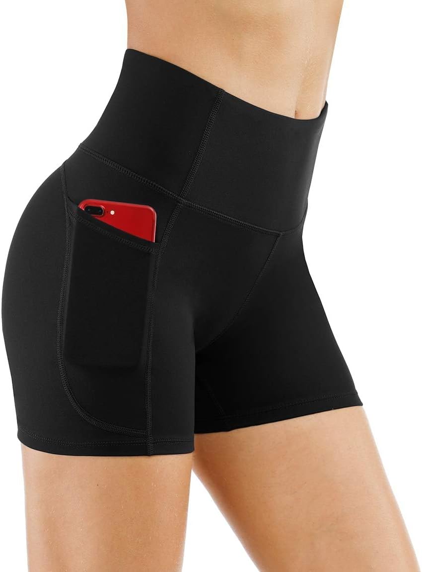 THE GYM PEOPLE High Waist Yoga Shorts for Women’s Tummy Control Fitness Athletic Workout Running Shorts with Deep Pockets THE GYM PEOPLE High Waist Yoga Shorts for Women’s Tummy Control Fitness Athletic Workout Running Shorts with Deep Pockets